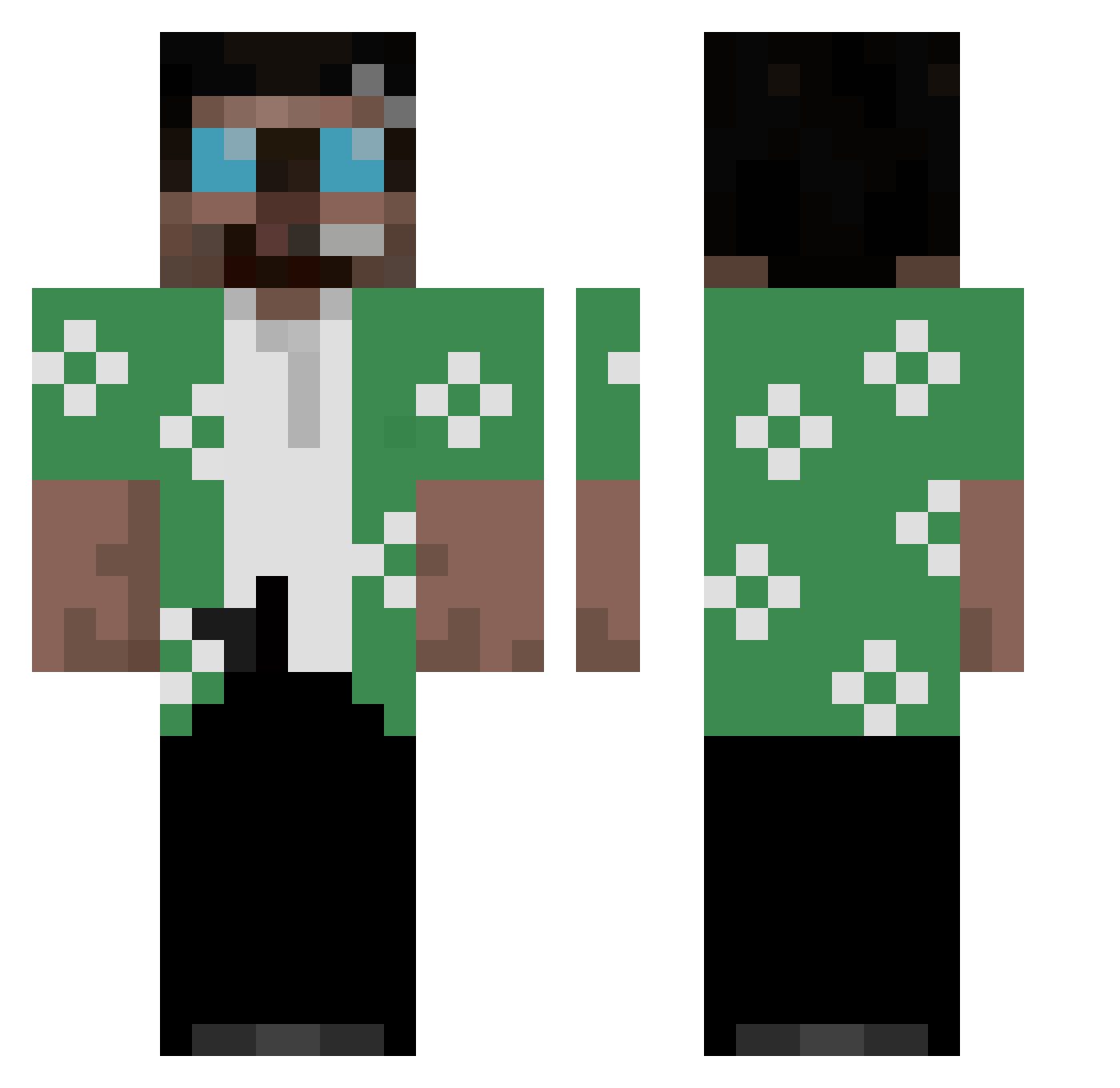 VenomGod_ Minecraft skin, front and back view