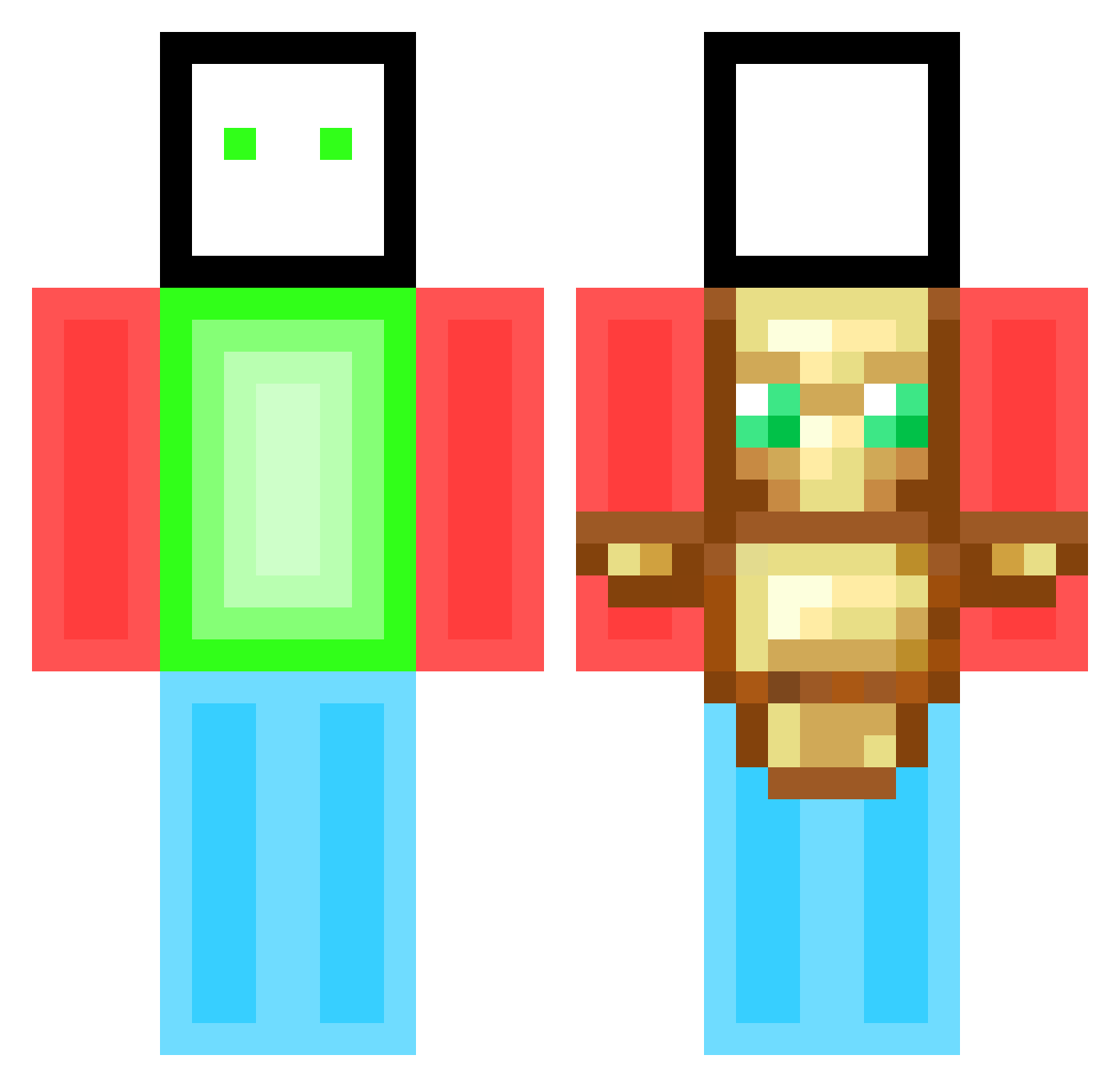 Q1eqe1w_Kars Minecraft skin, front and back view