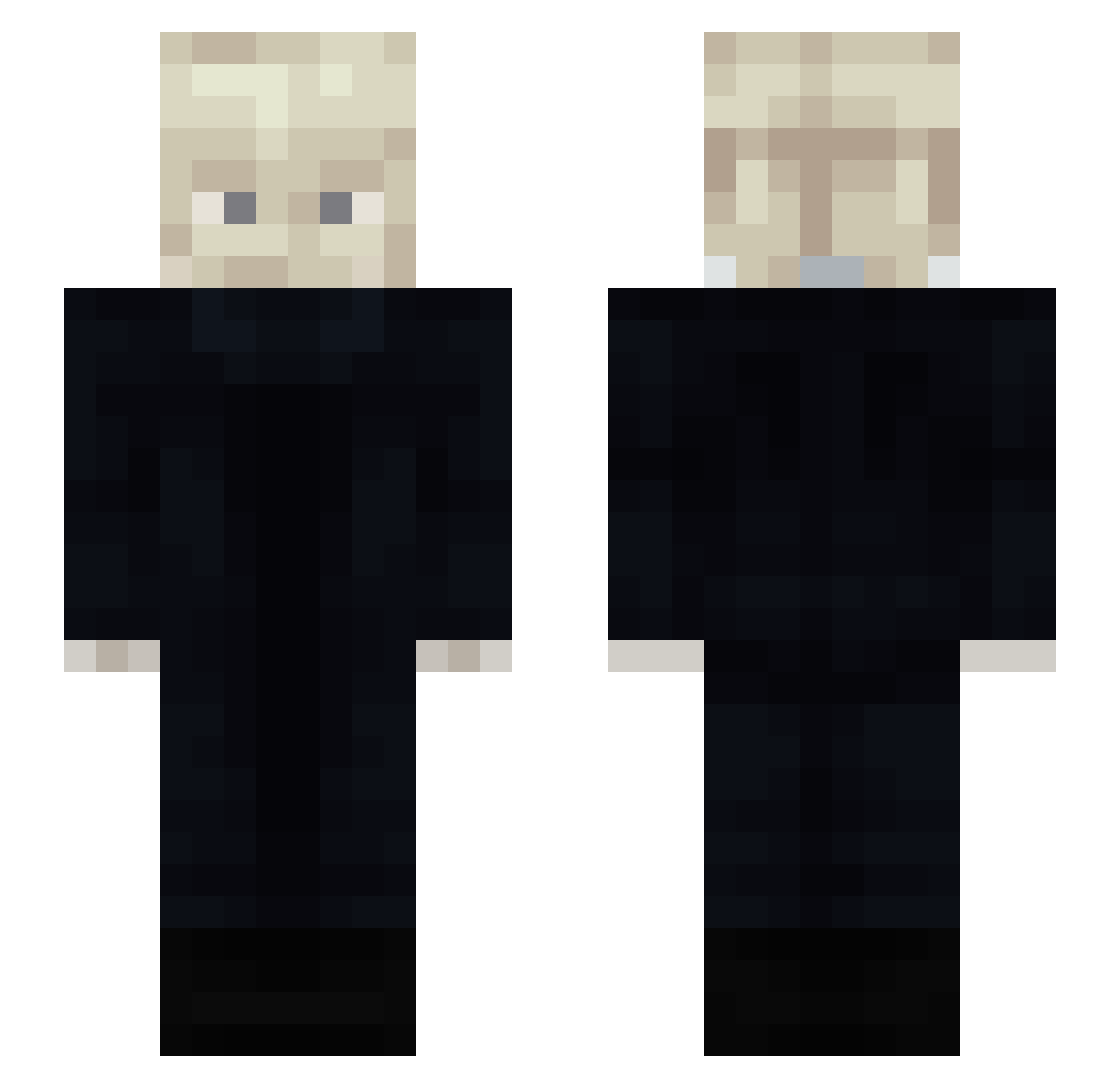 POKADOMI Minecraft skin, front and back view