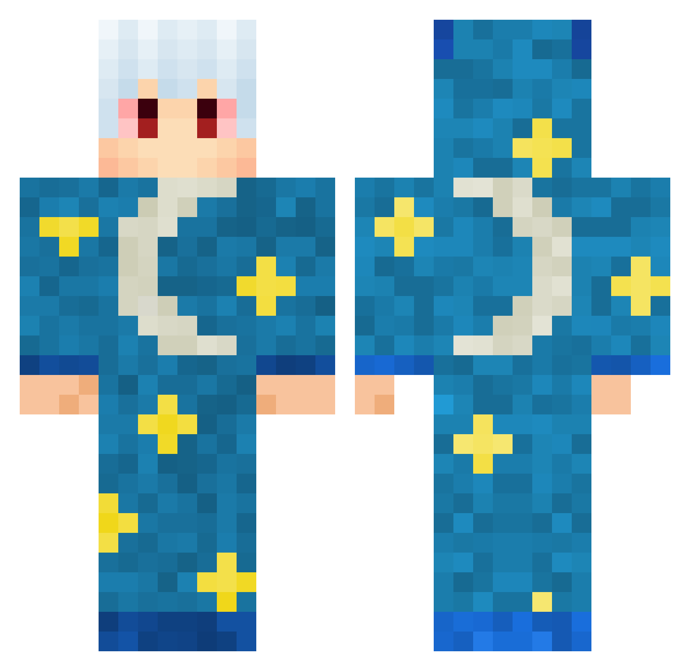 imjaden Minecraft skin, front and back view