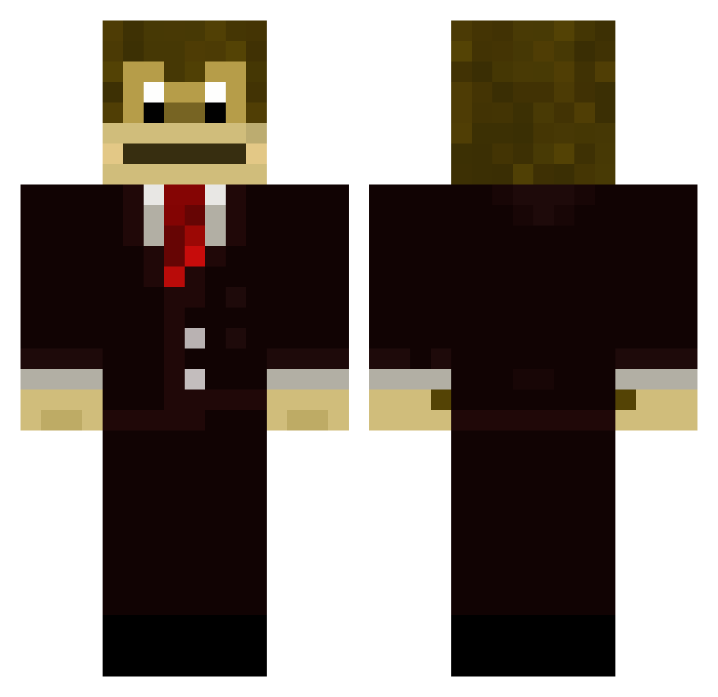Marb1le Minecraft skin, front and back view