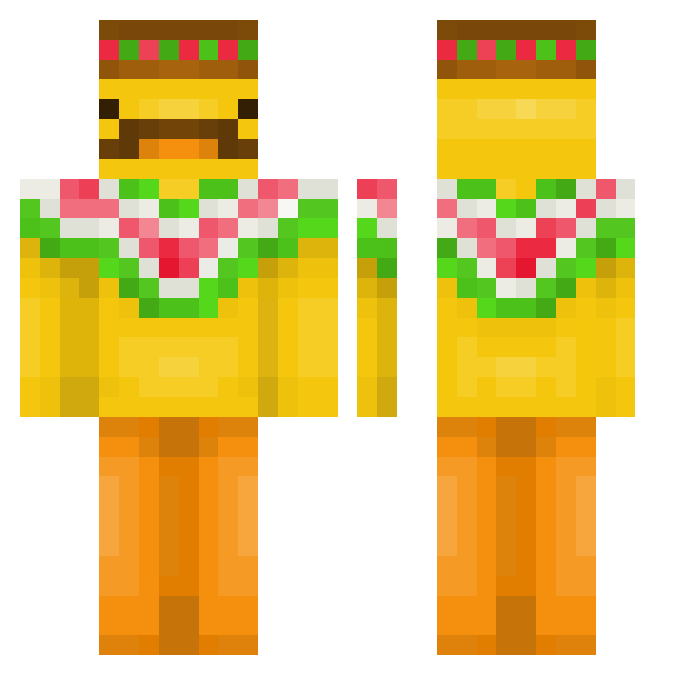 mYHEIGHTISAJOKE Minecraft skin, front and back view