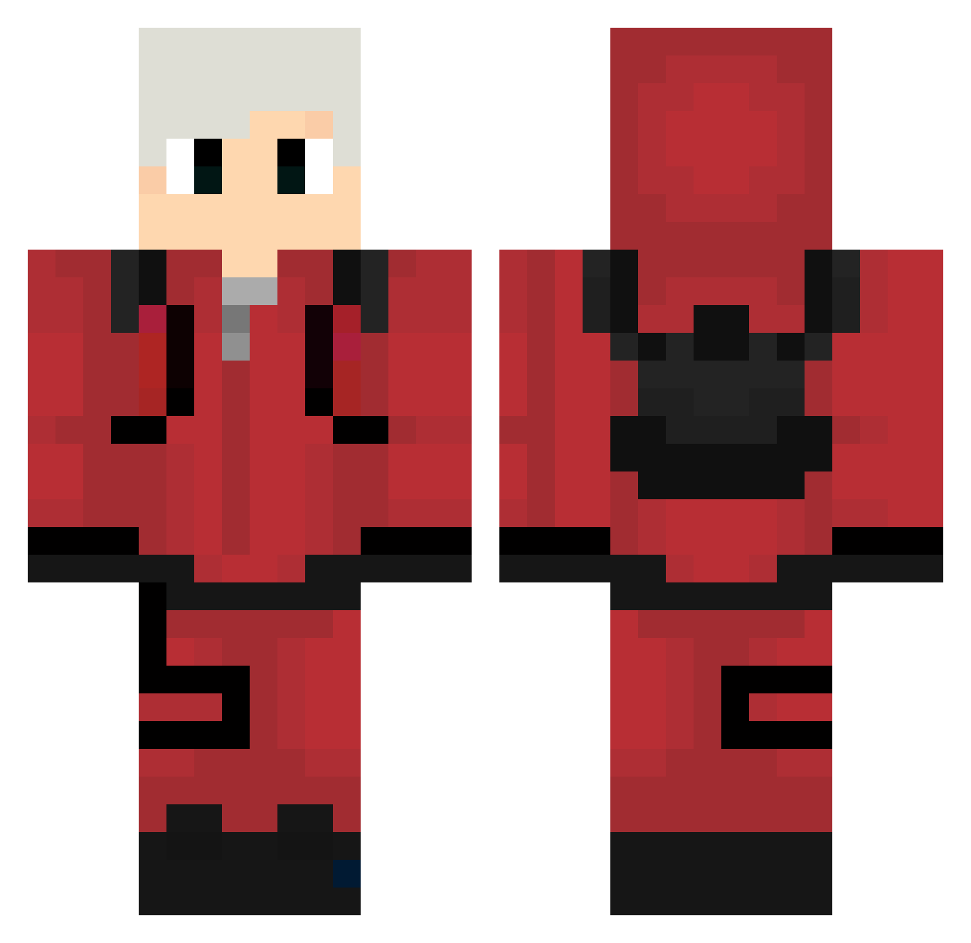 unlap Minecraft skin, front and back view