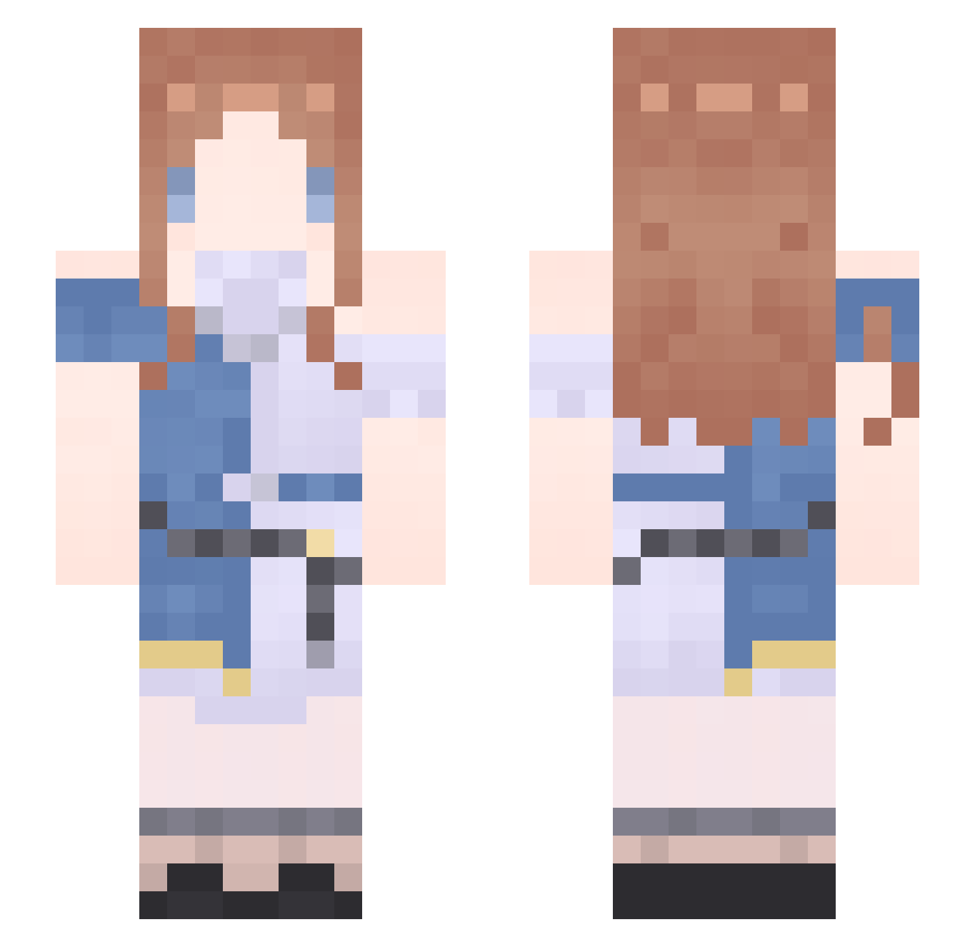 Wei0530 Minecraft skin, front and back view