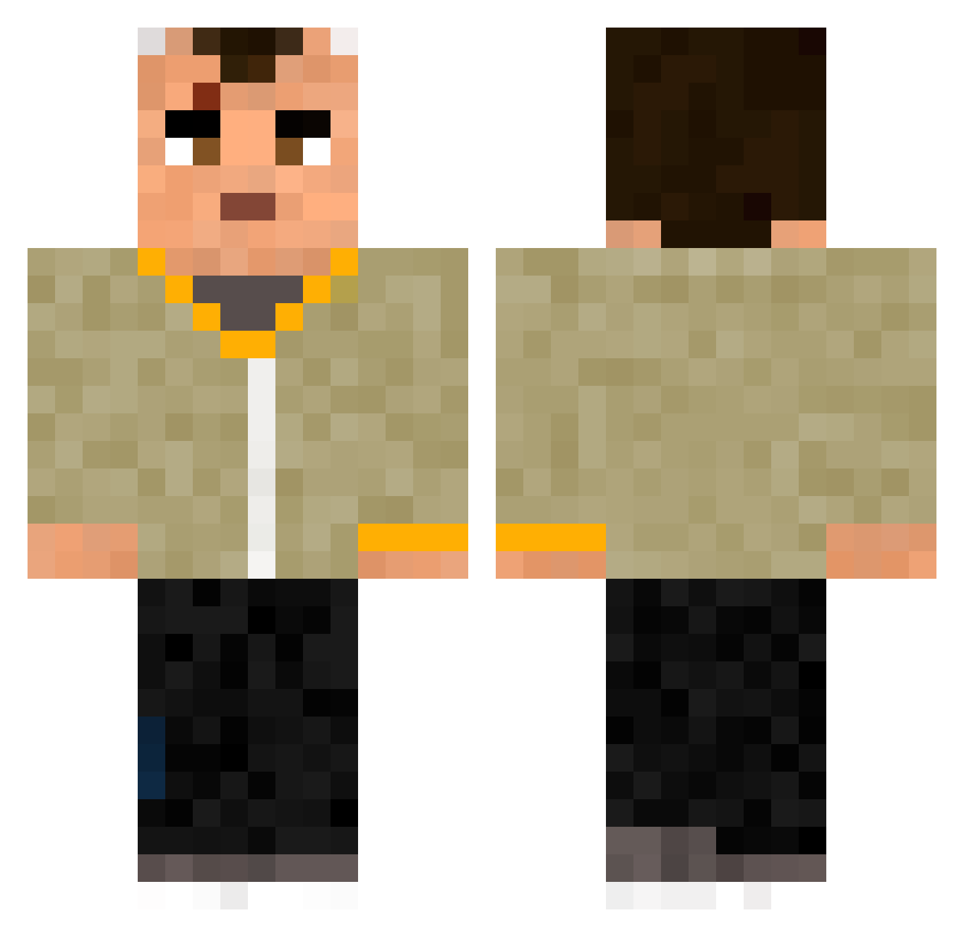 lp526 Minecraft skin, front and back view