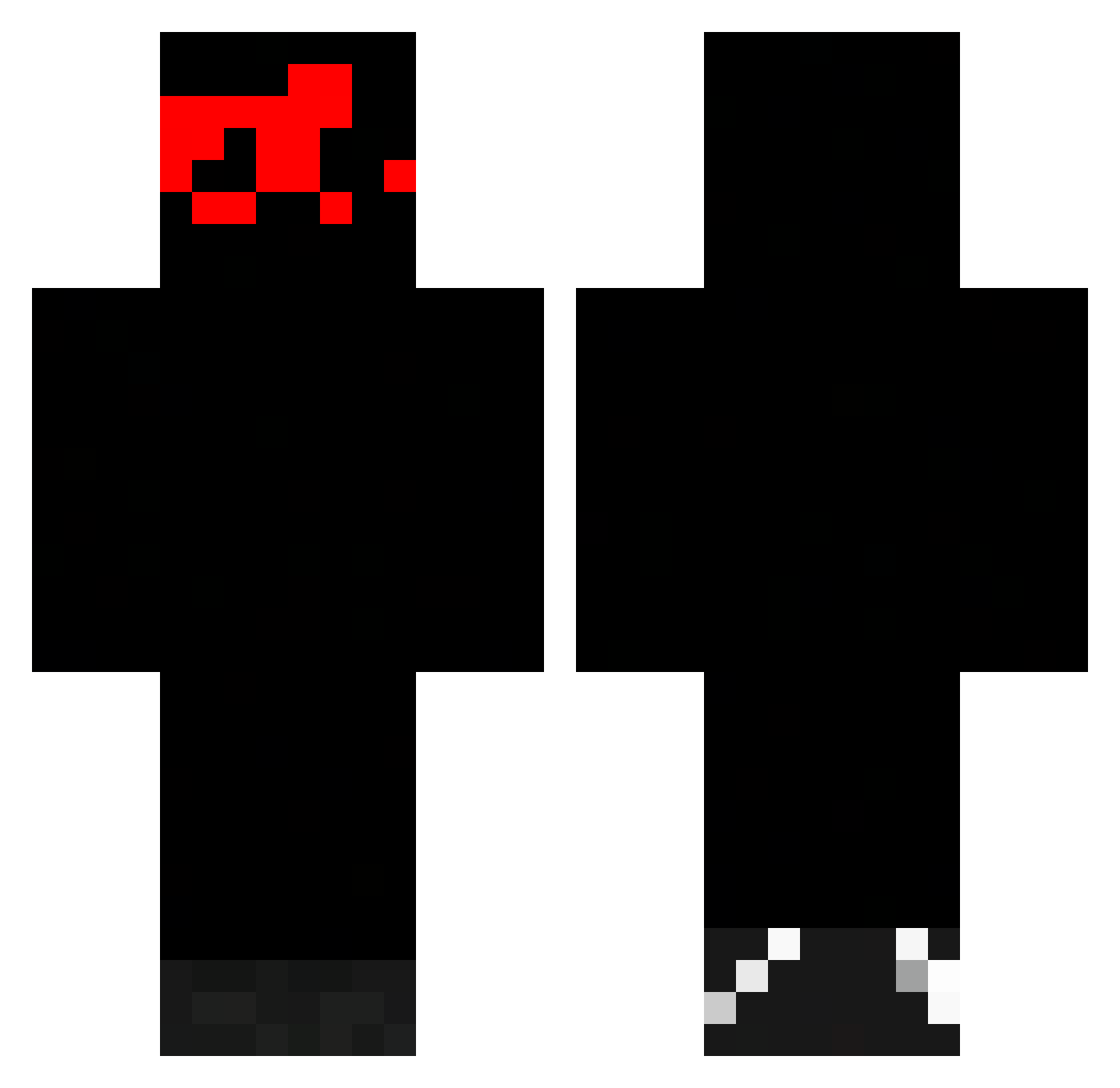 Swvyzr Minecraft skin, front and back view
