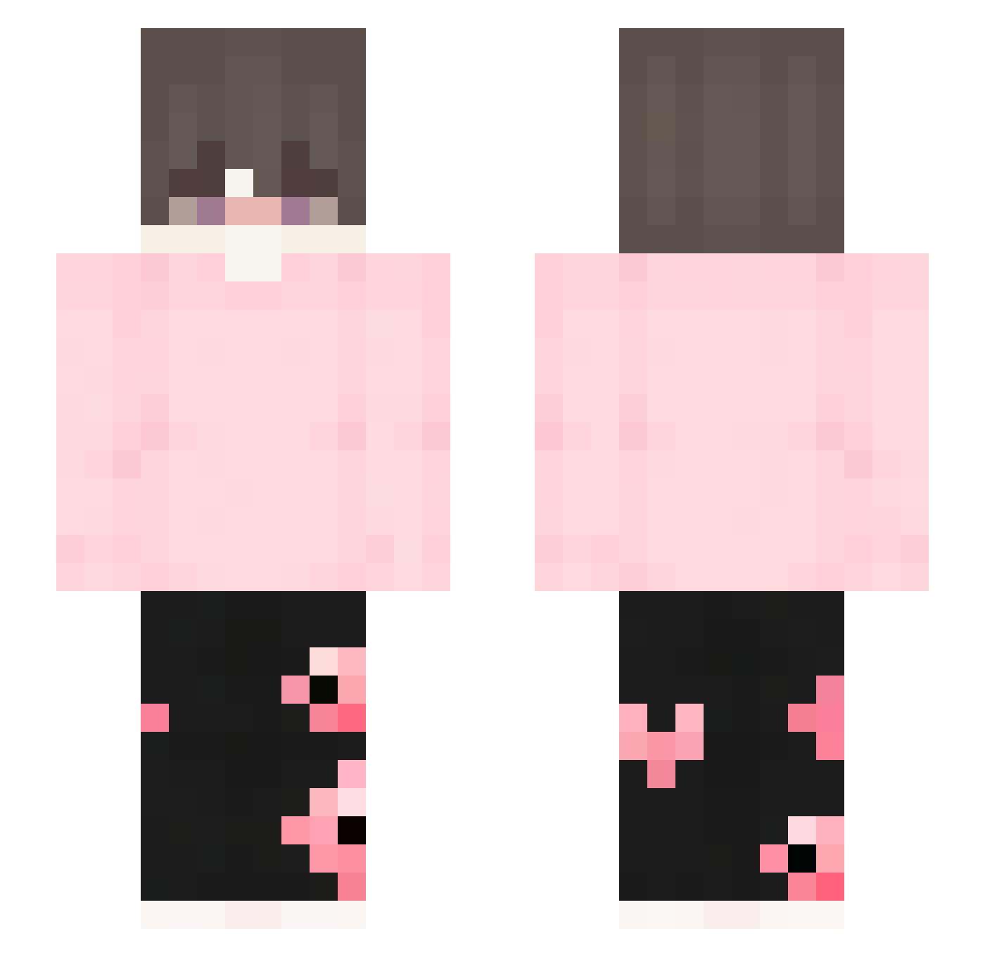 uqxn Minecraft skin, front and back view