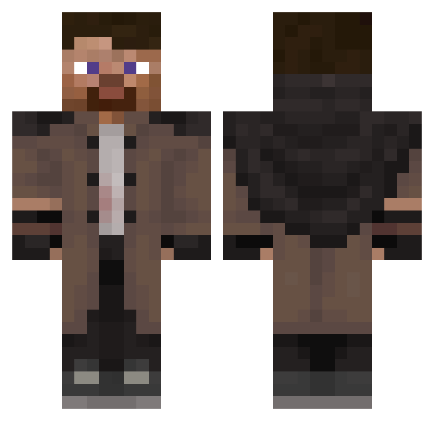 Kasonian Minecraft skin, front and back view