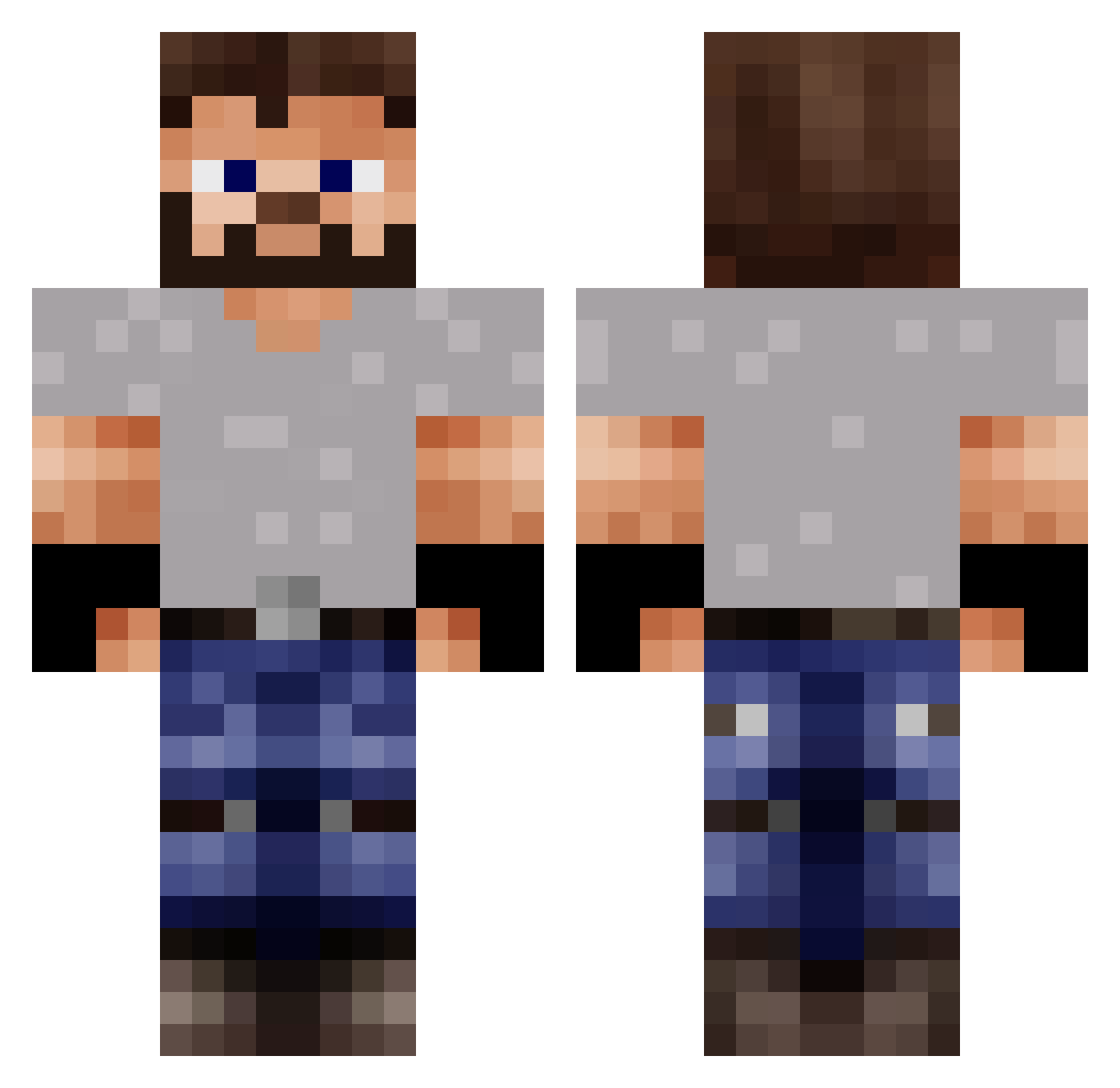 Leonie222 Minecraft skin, front and back view