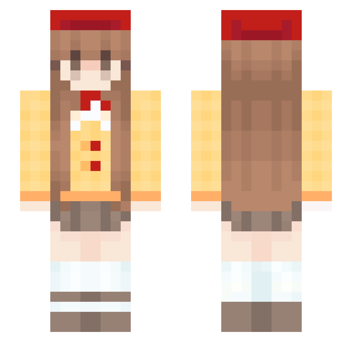 Mintkm Minecraft skin, front and back view