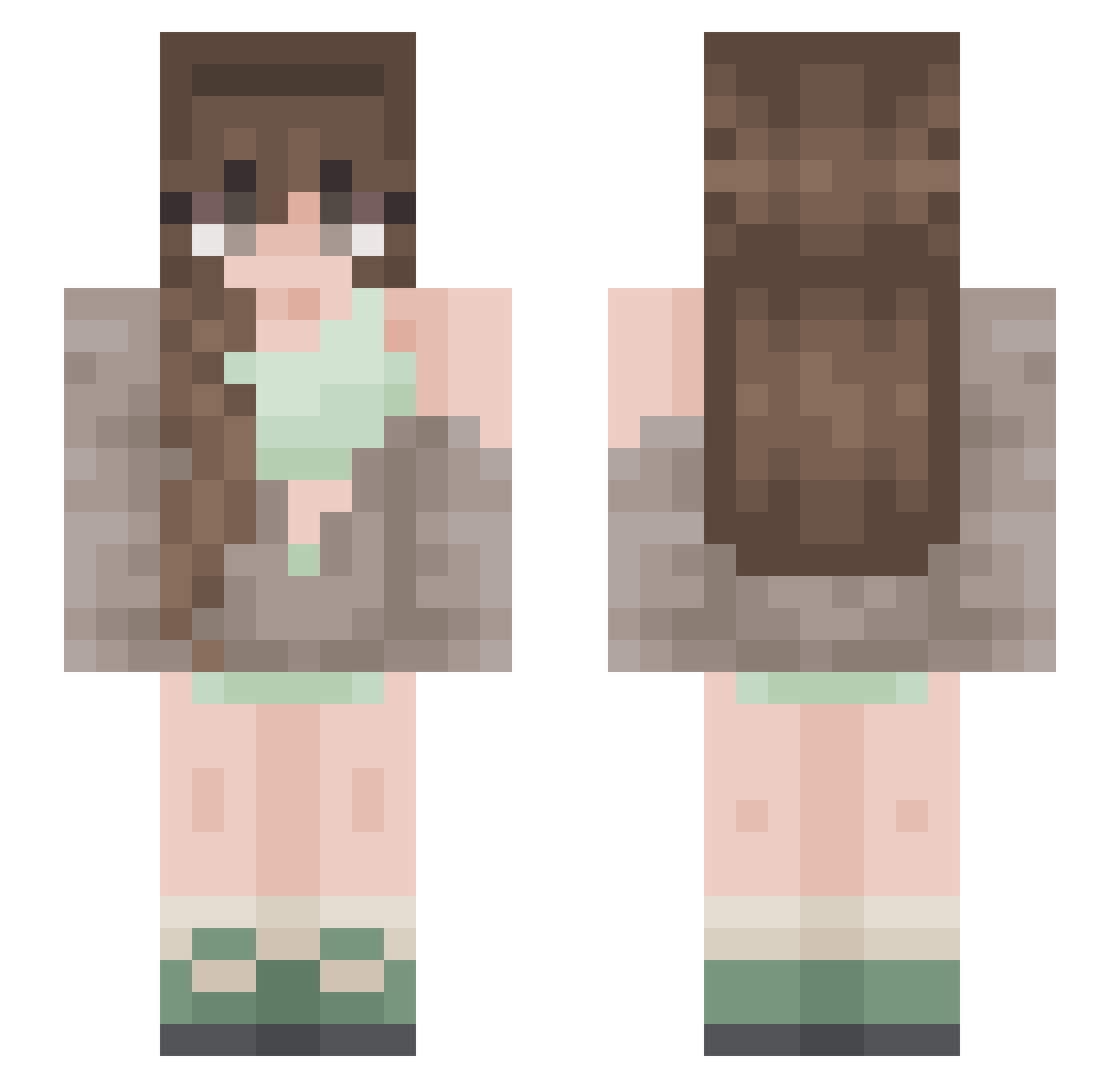 majonezik123 Minecraft skin, front and back view