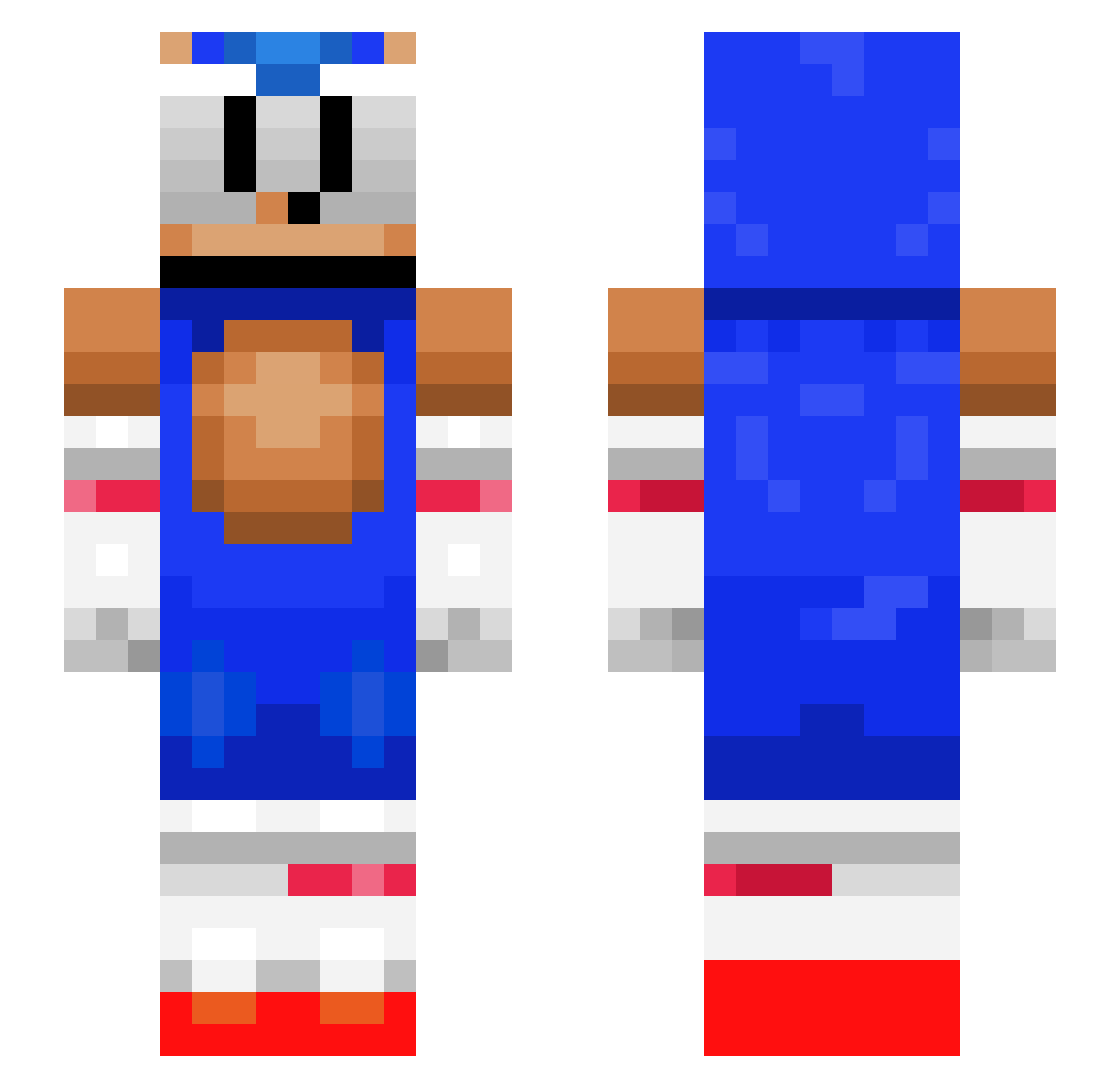 NaterBug2012 Minecraft skin, front and back view