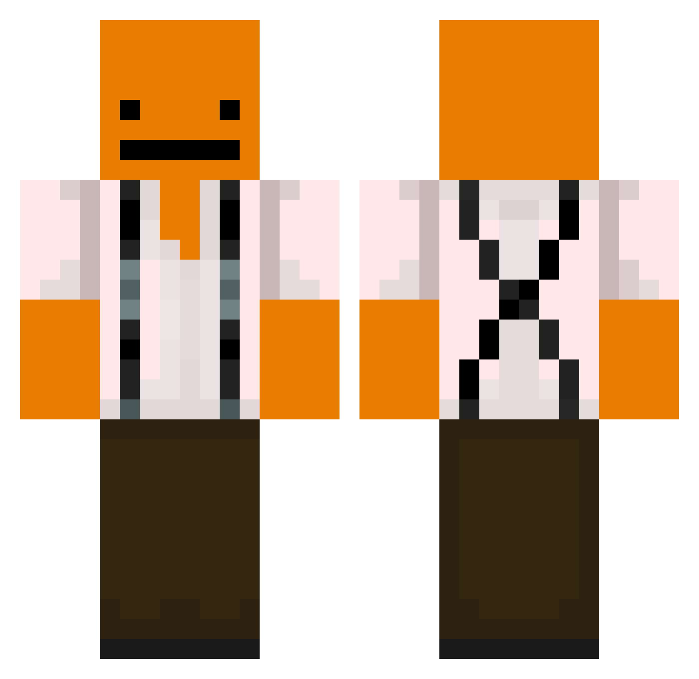 Baulanerspez Minecraft skin, front and back view