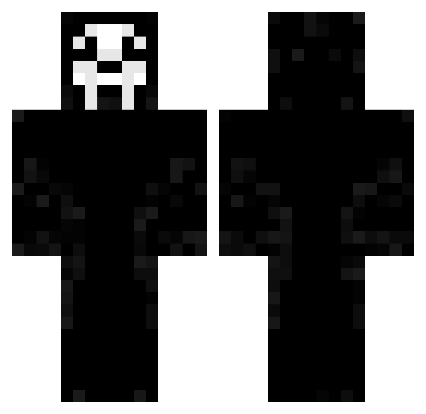 sparksdemon Minecraft skin, front and back view