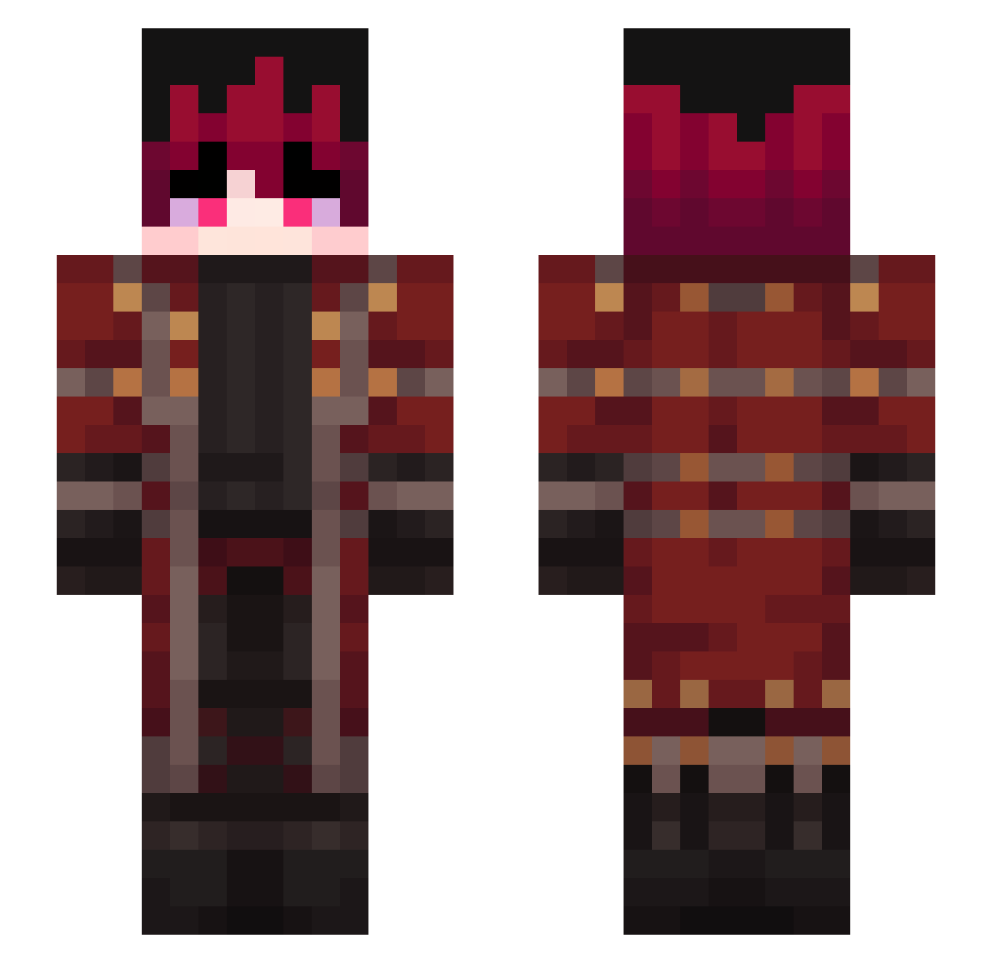 Inhibitor91 Minecraft skin, front and back view