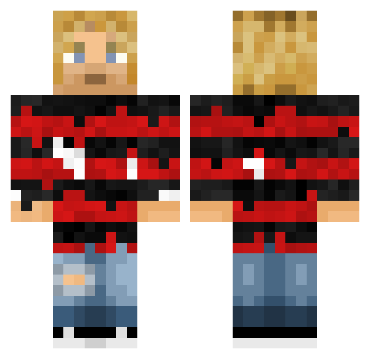 0Xeno_Wolf0 Minecraft skin, front and back view