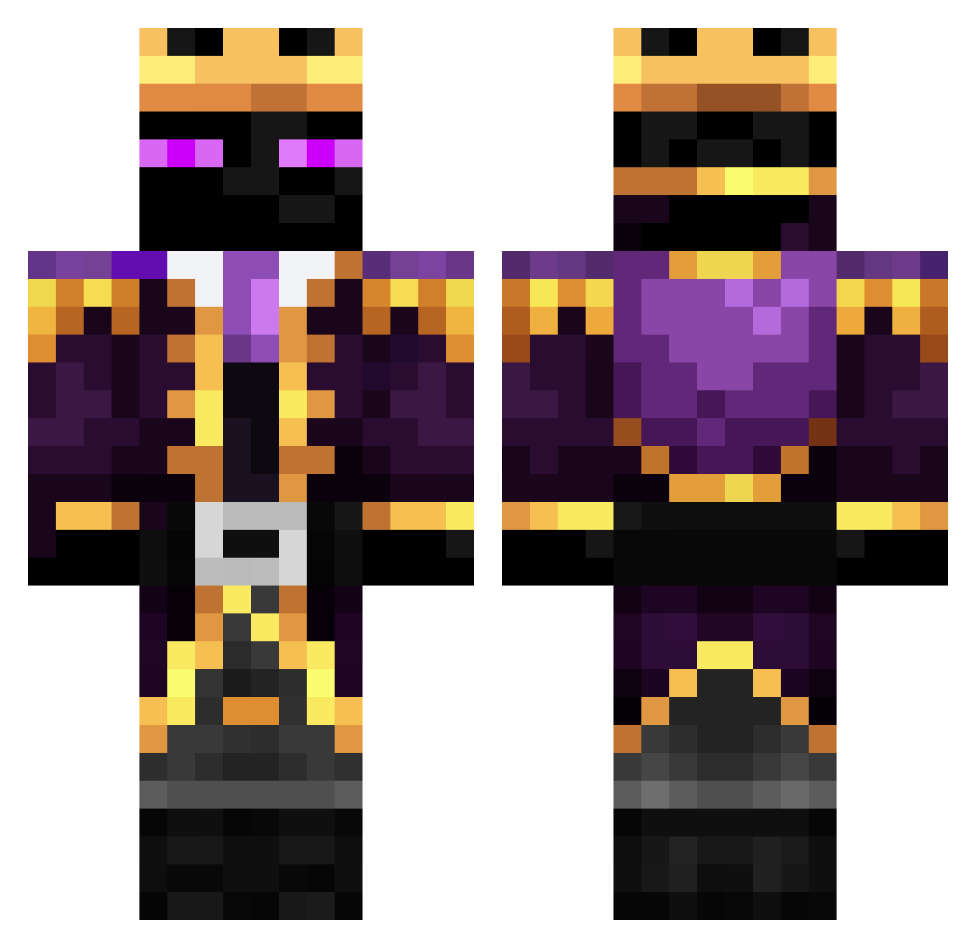 yqiu4043 Minecraft skin, front and back view