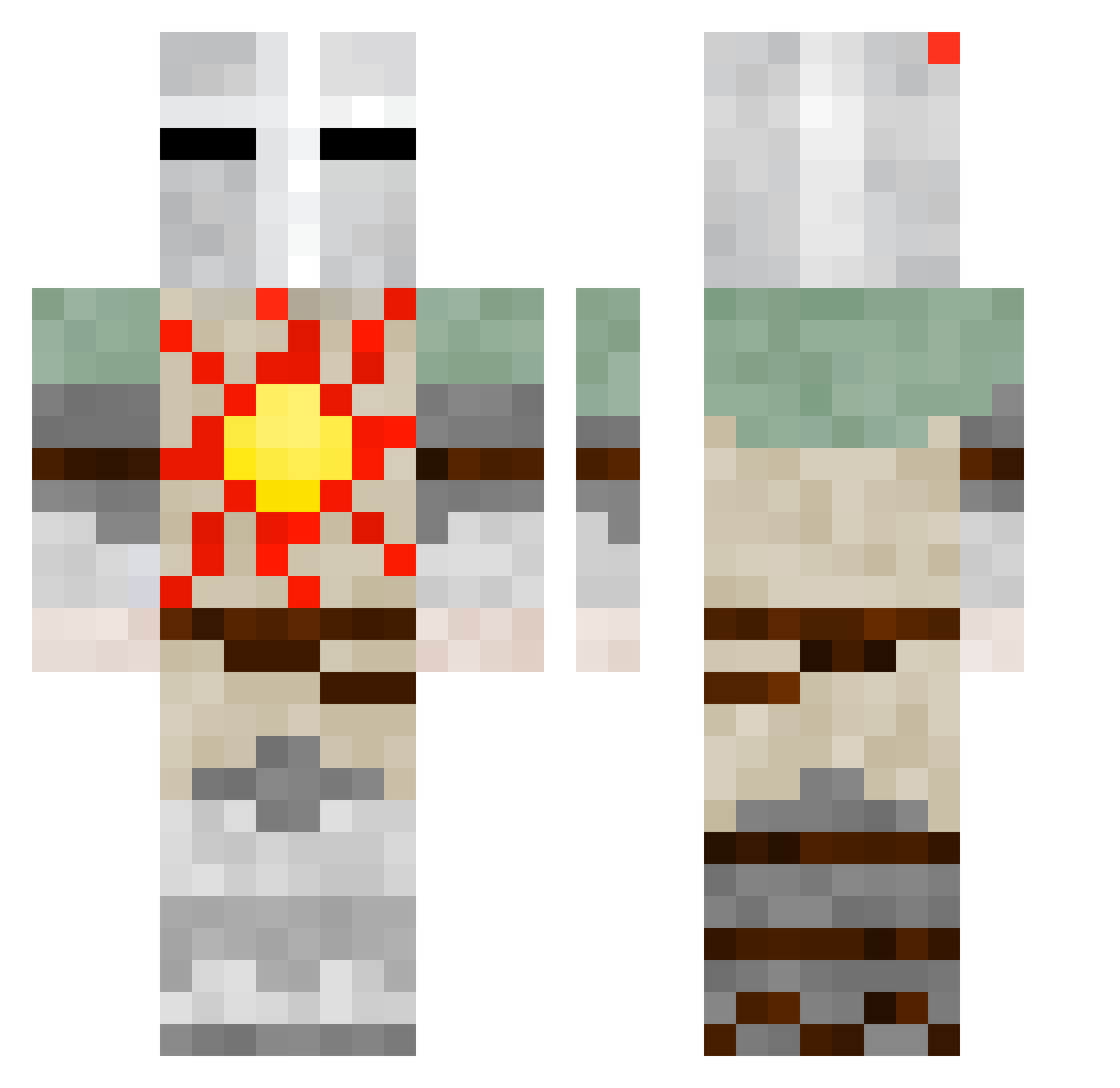 Callalover10 Minecraft skin, front and back view