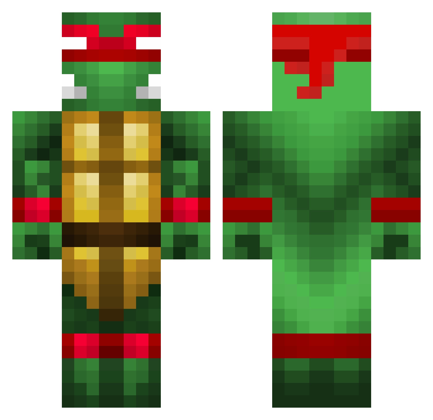 DarkShadow302 Minecraft skin, front and back view