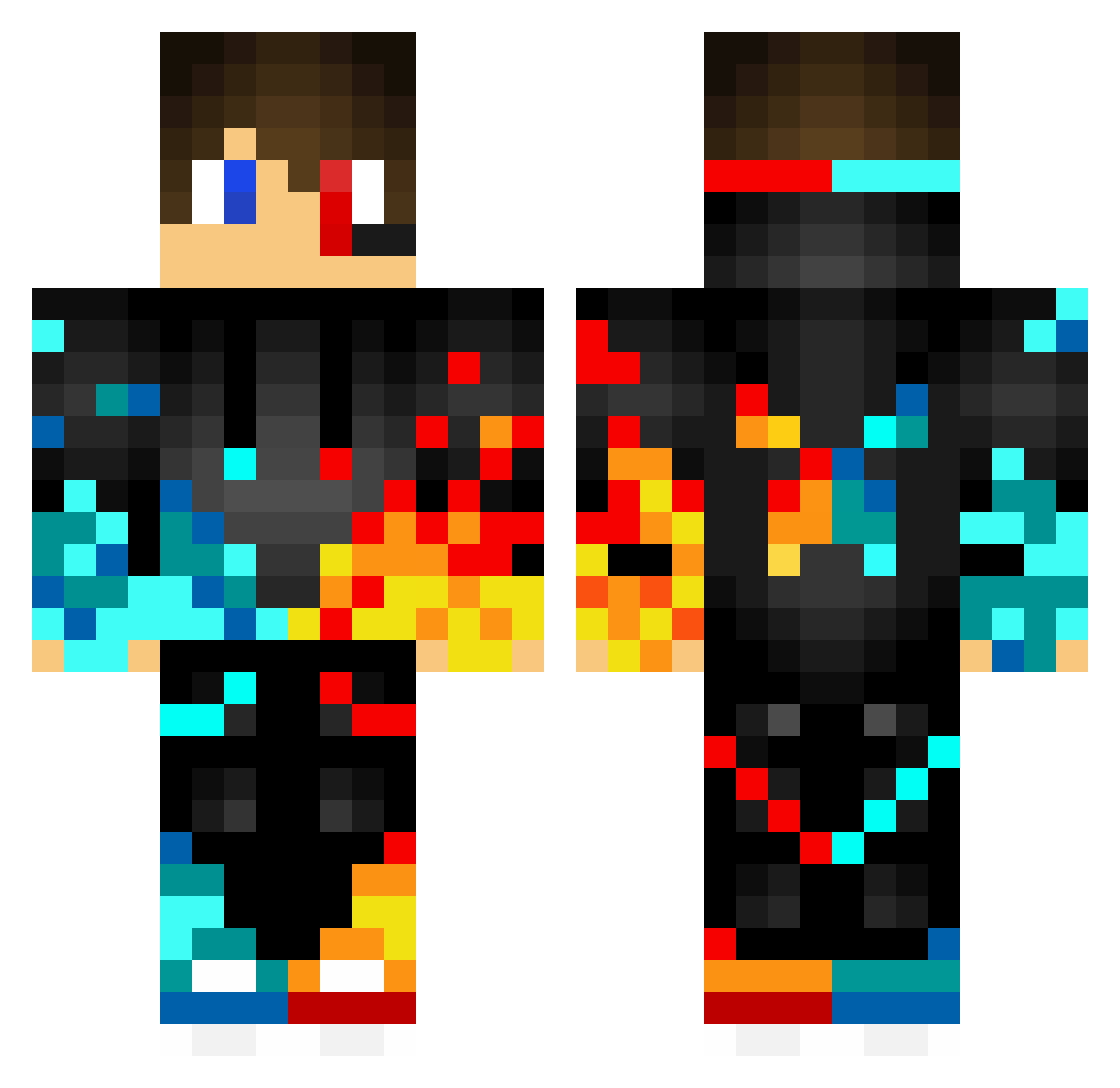 mcminer008 Minecraft skin, front and back view
