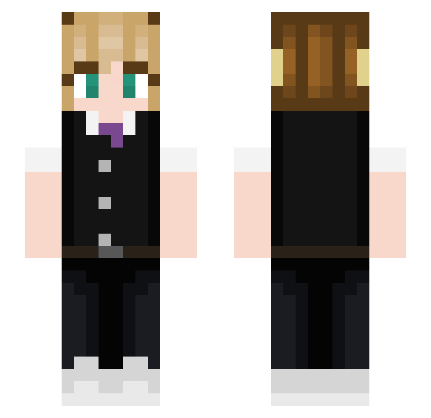 LittleDangerous Minecraft skin, front and back view