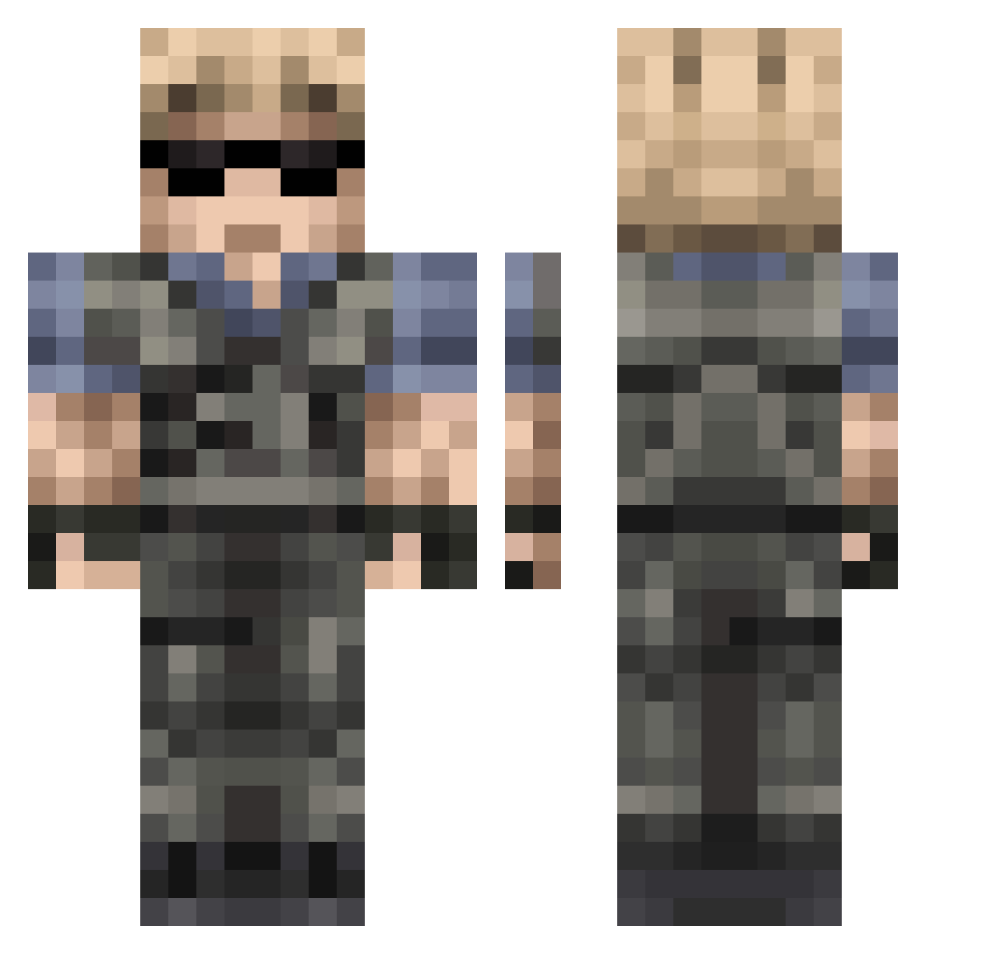 pati1420 Minecraft skin, front and back view