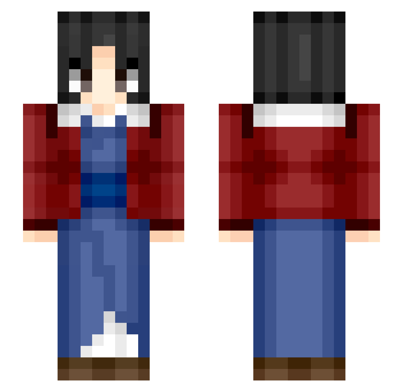 Cosmos_1 Minecraft skin, front and back view