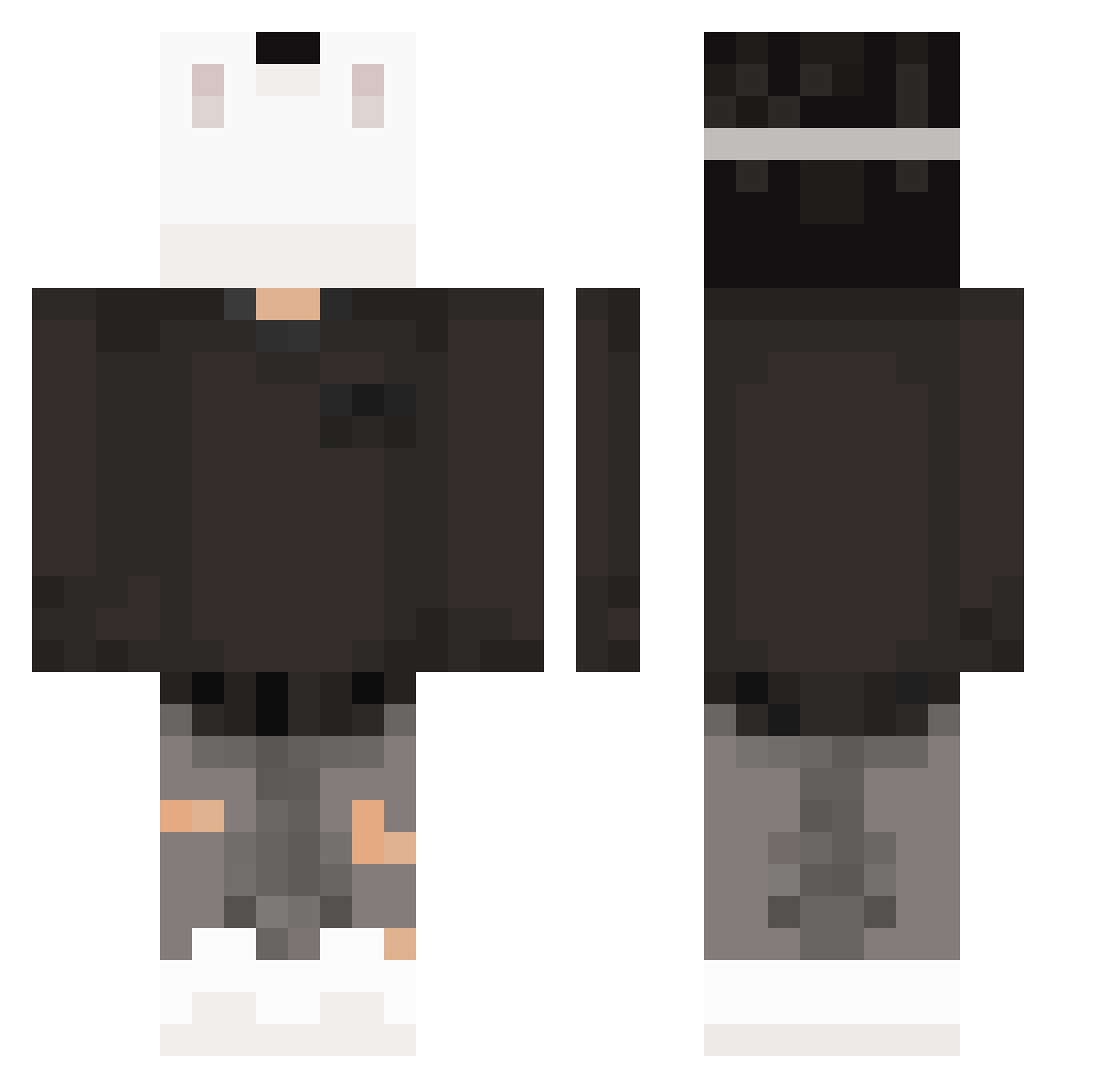UptempoLover Minecraft skin, front and back view