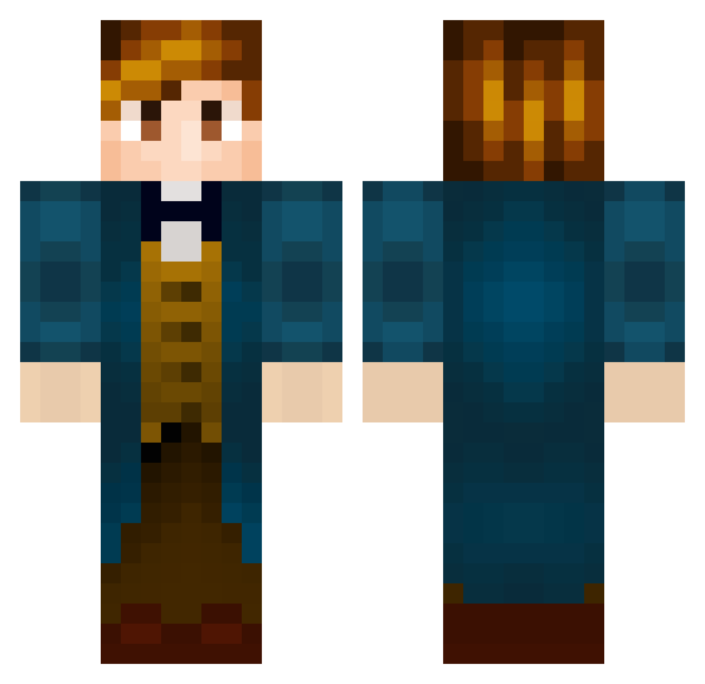 Stonecutter1 Minecraft skin, front and back view