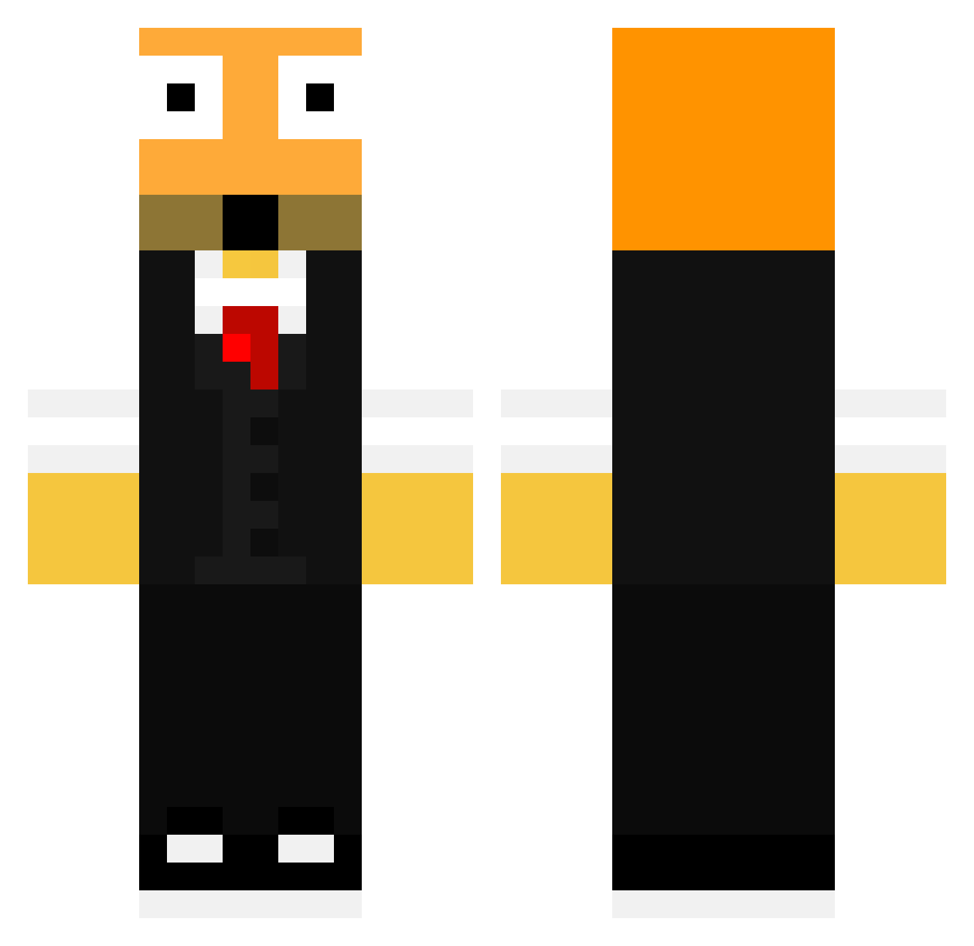 Asher_D1 Minecraft skin, front and back view