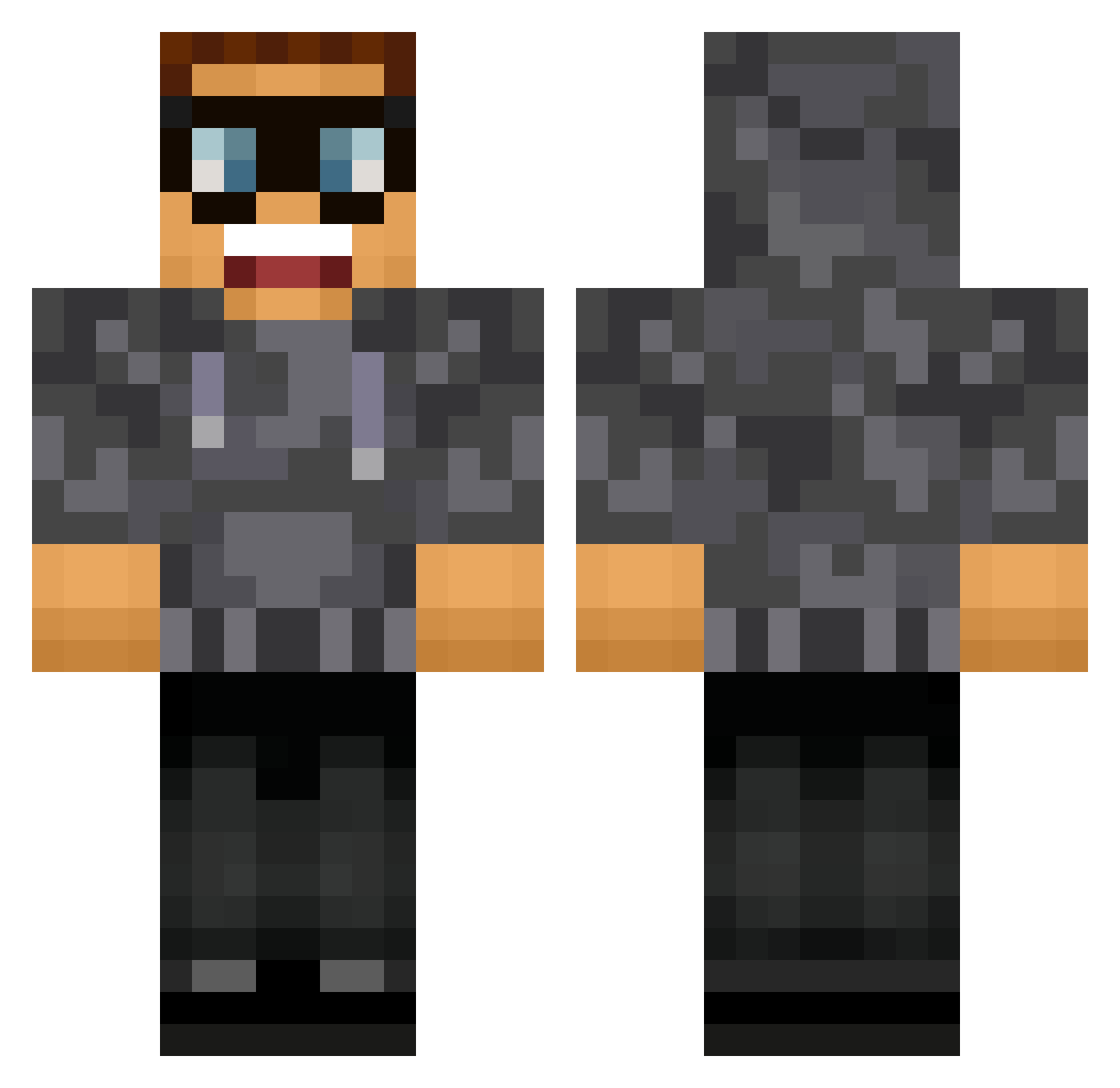 Gabr1elms Minecraft skin, front and back view