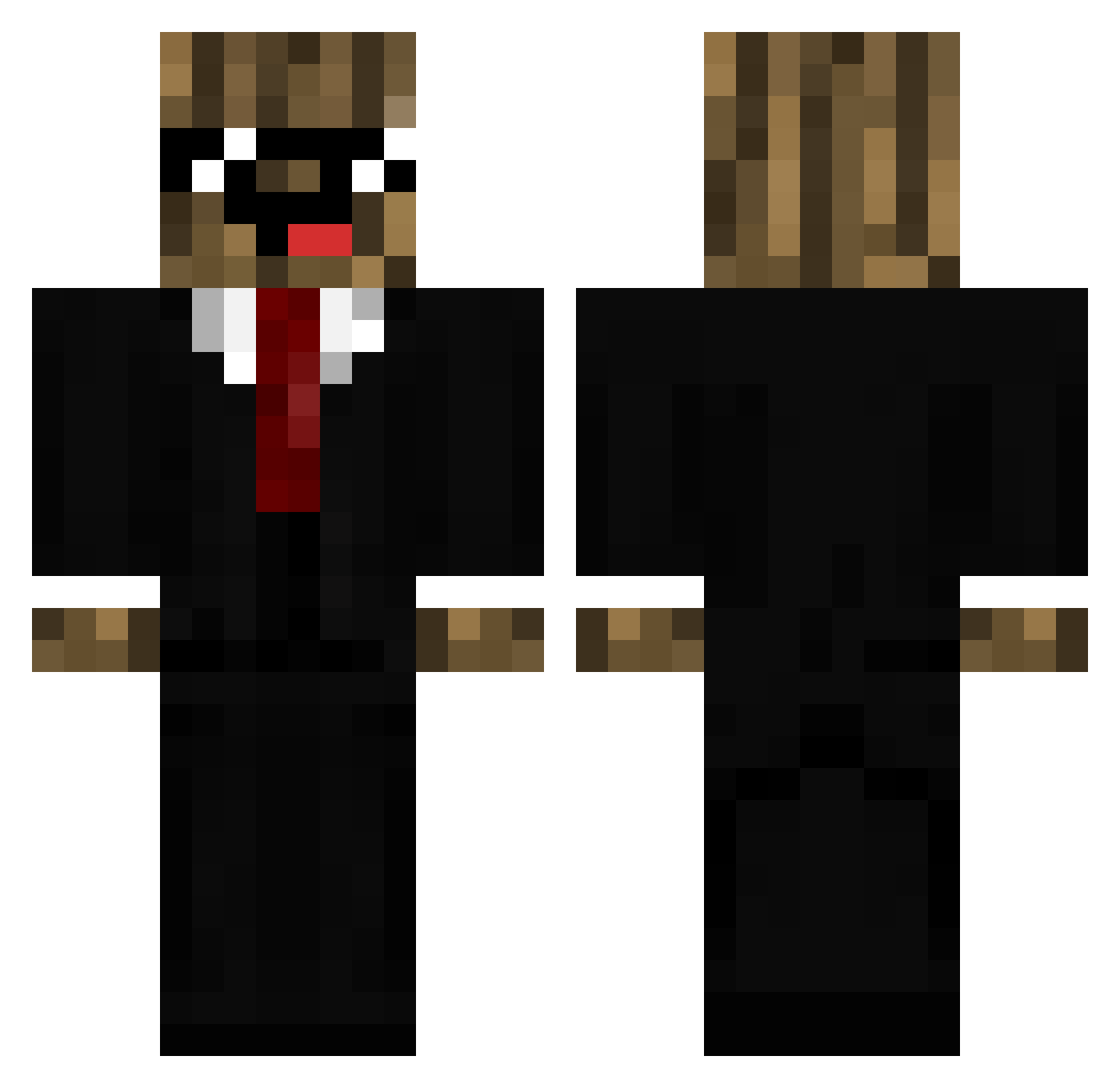 Mr3b Minecraft skin, front and back view