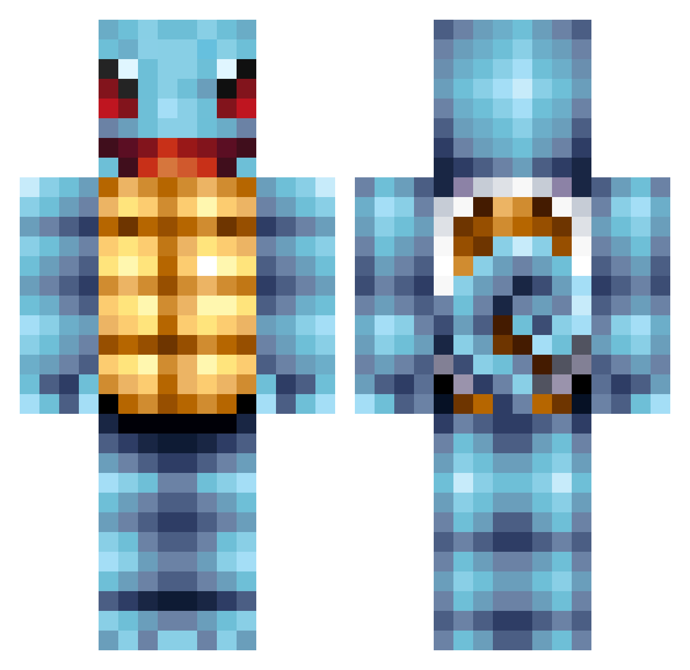 NAGA_777 Minecraft skin, front and back view