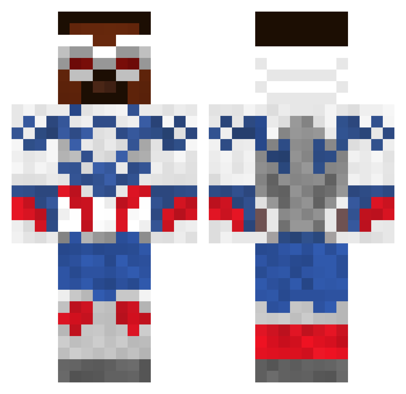 FrostedHeatwave Minecraft skin, front and back view
