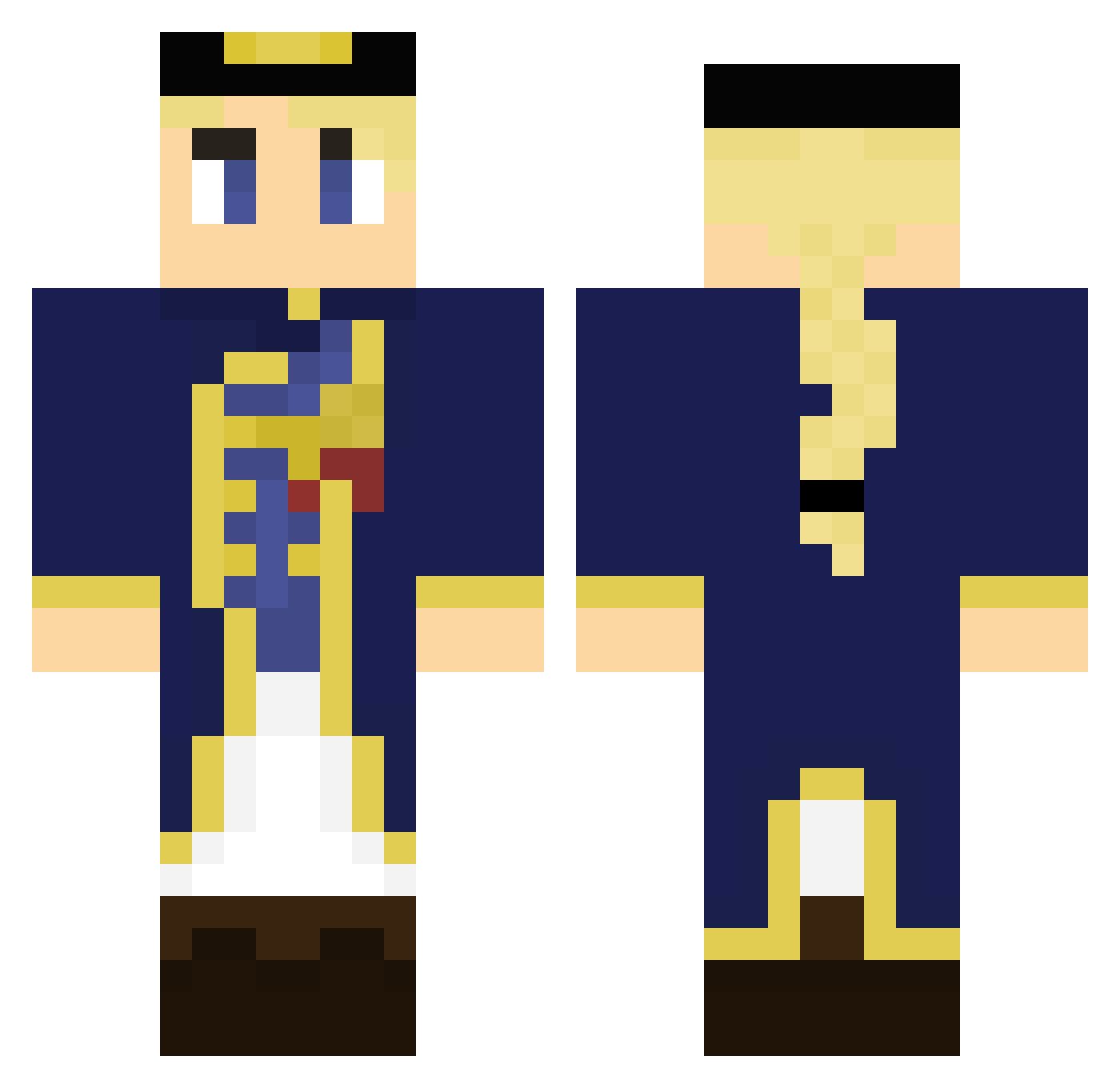 Al1veCookie Minecraft skin, front and back view