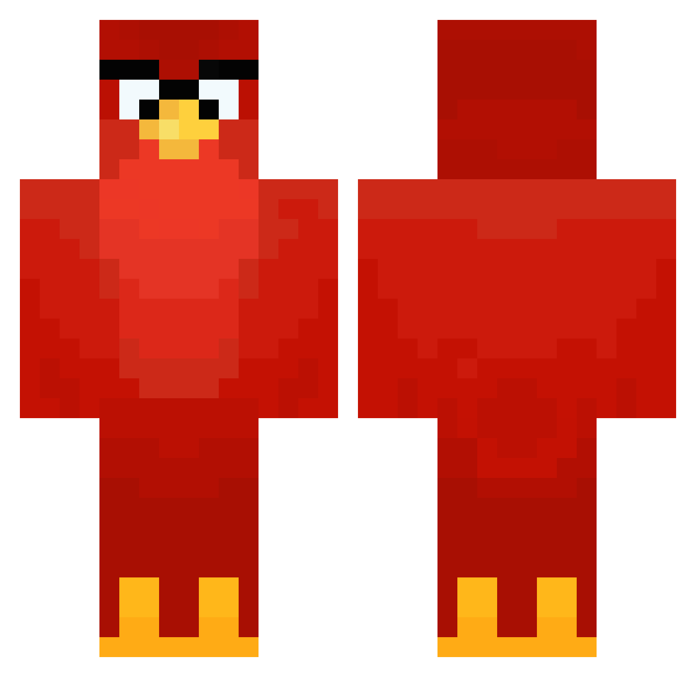 hamburger424 Minecraft skin, front and back view