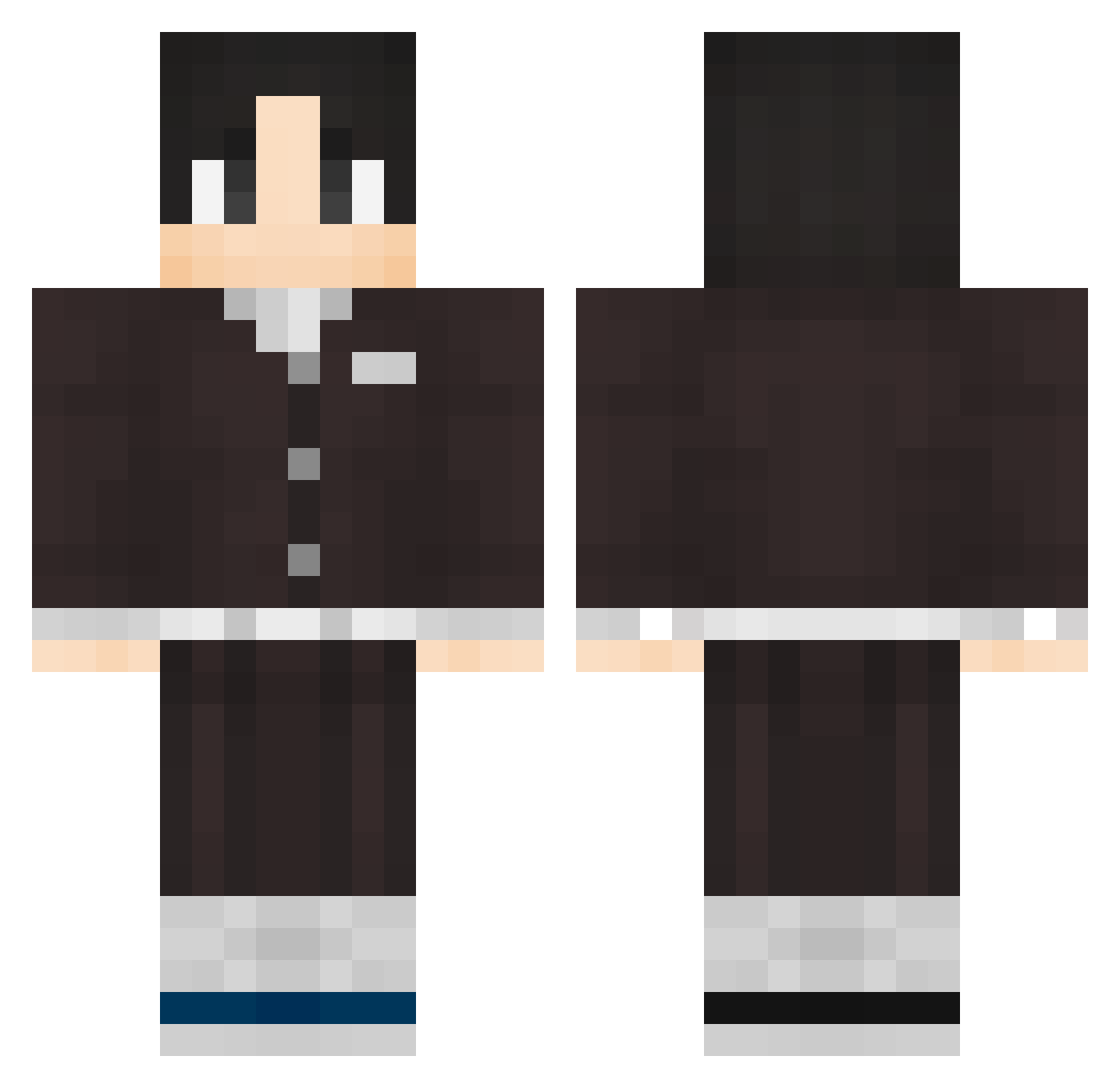 sooooool123123 Minecraft skin, front and back view