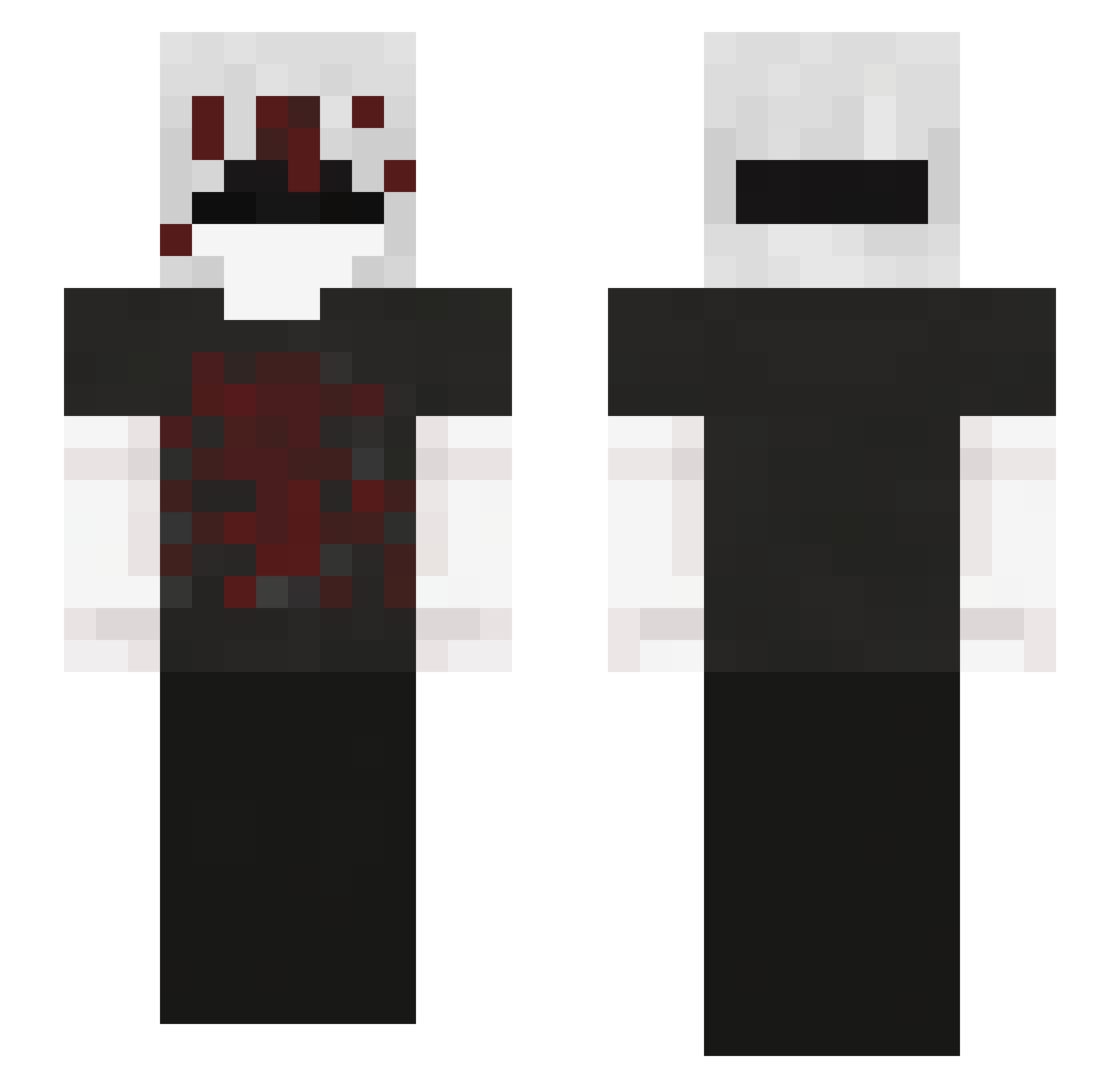 KovaV2 Minecraft skin, front and back view