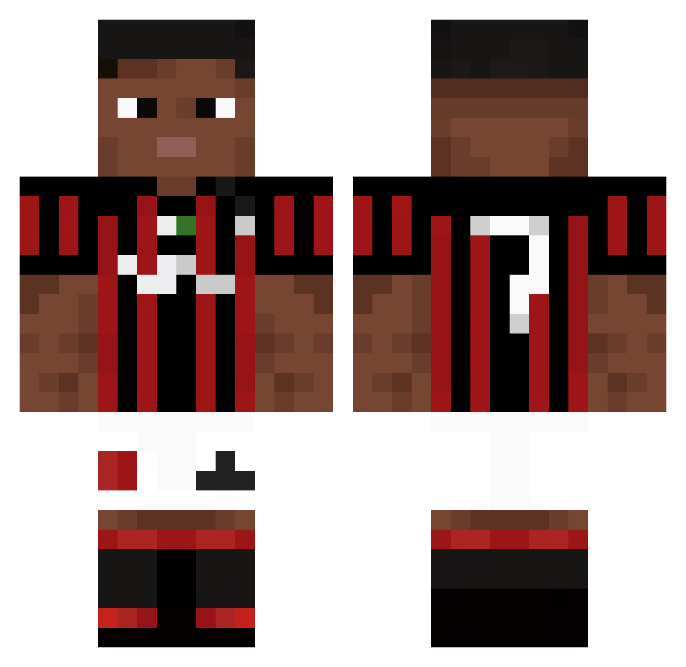MichuPLN Minecraft skin, front and back view