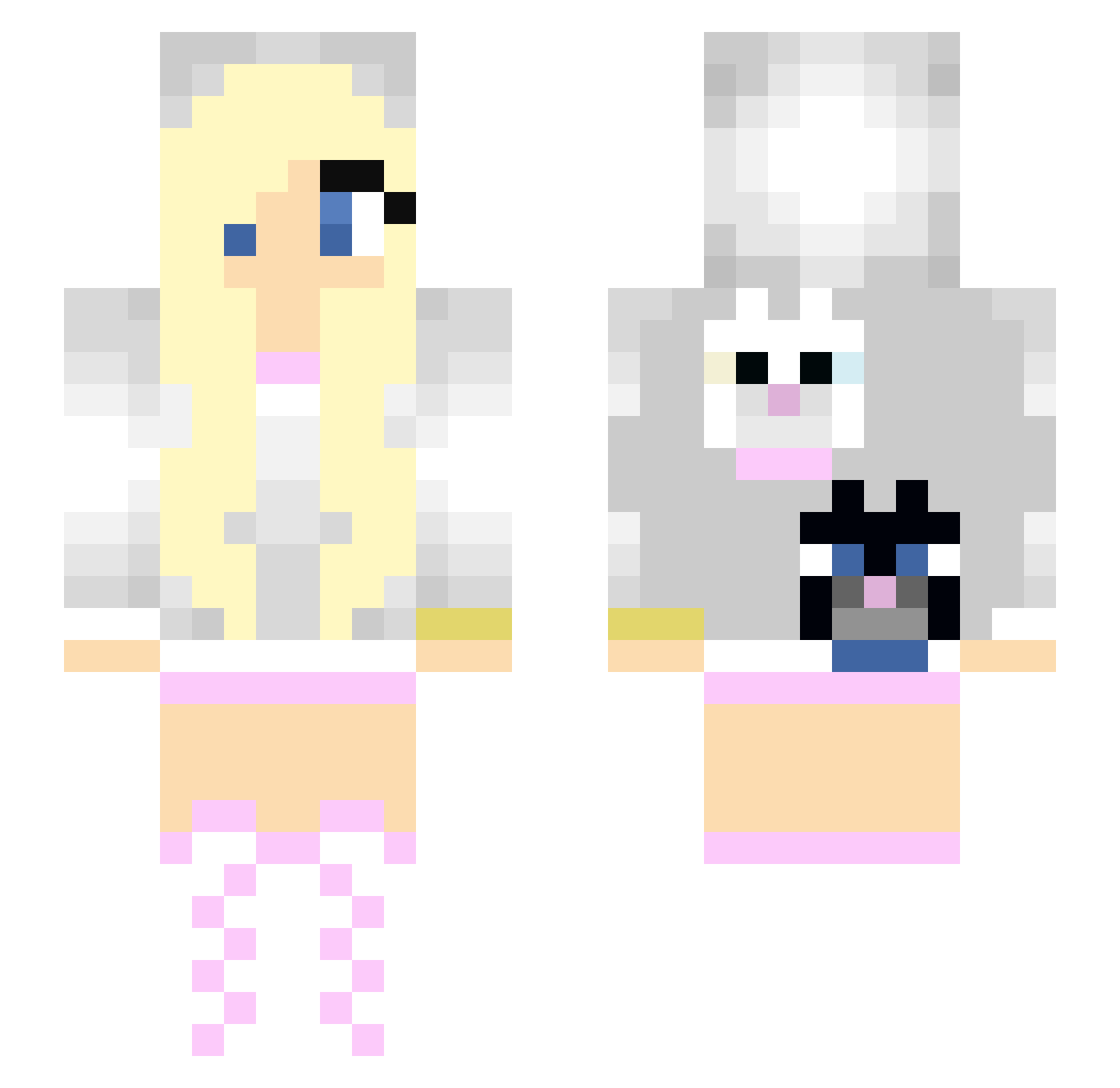 stelsi Minecraft skin, front and back view