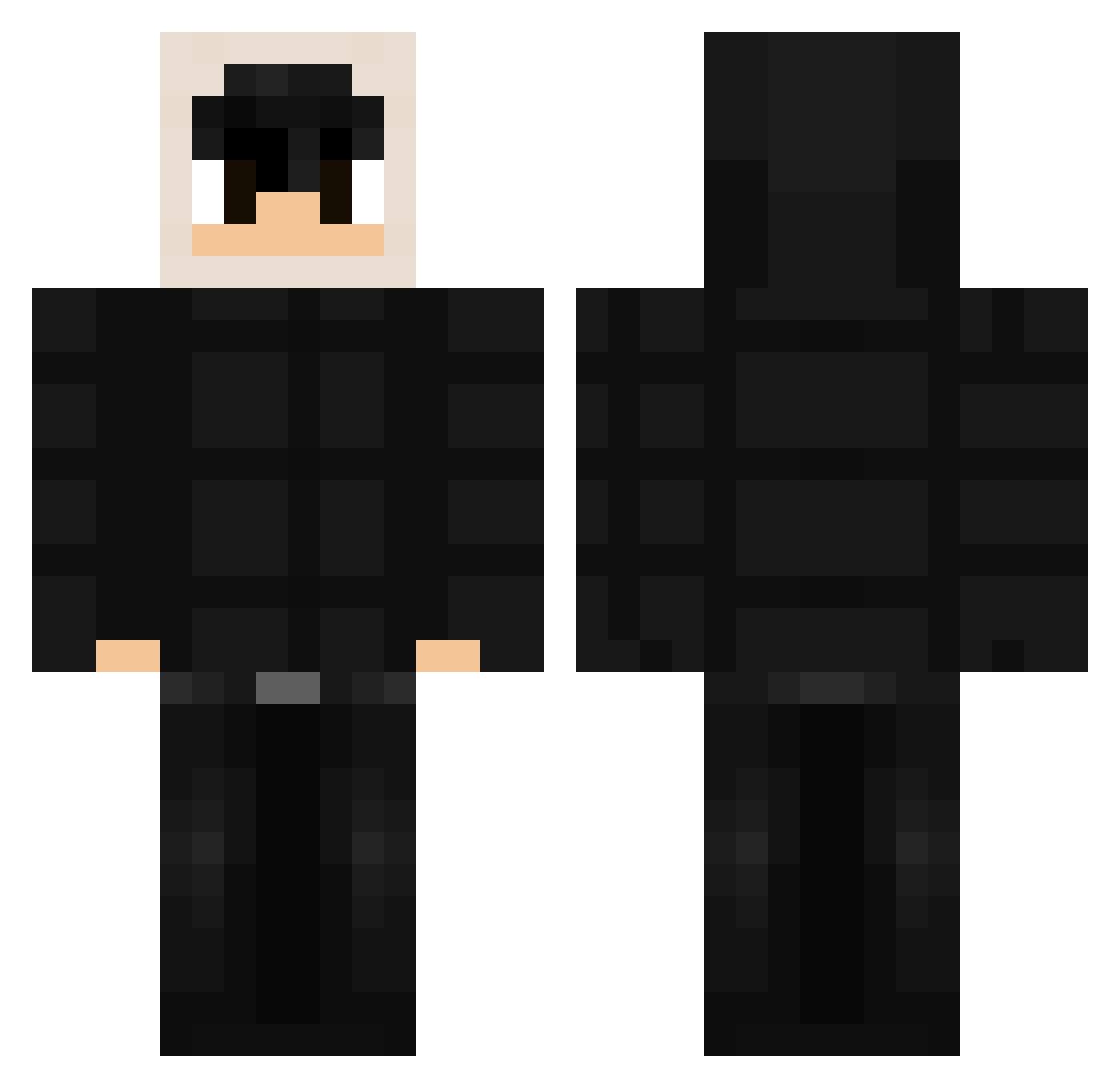 chefnonames Minecraft skin, front and back view