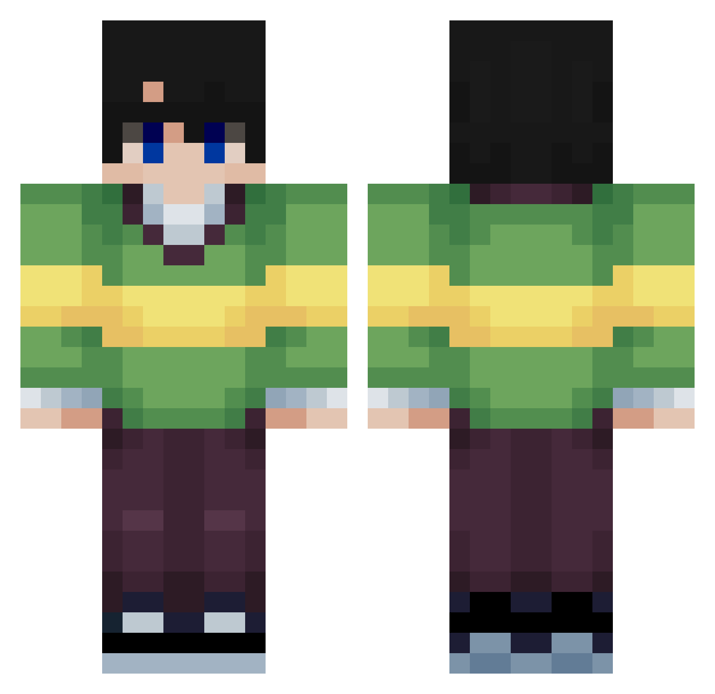 Eden_05 Minecraft skin, front and back view