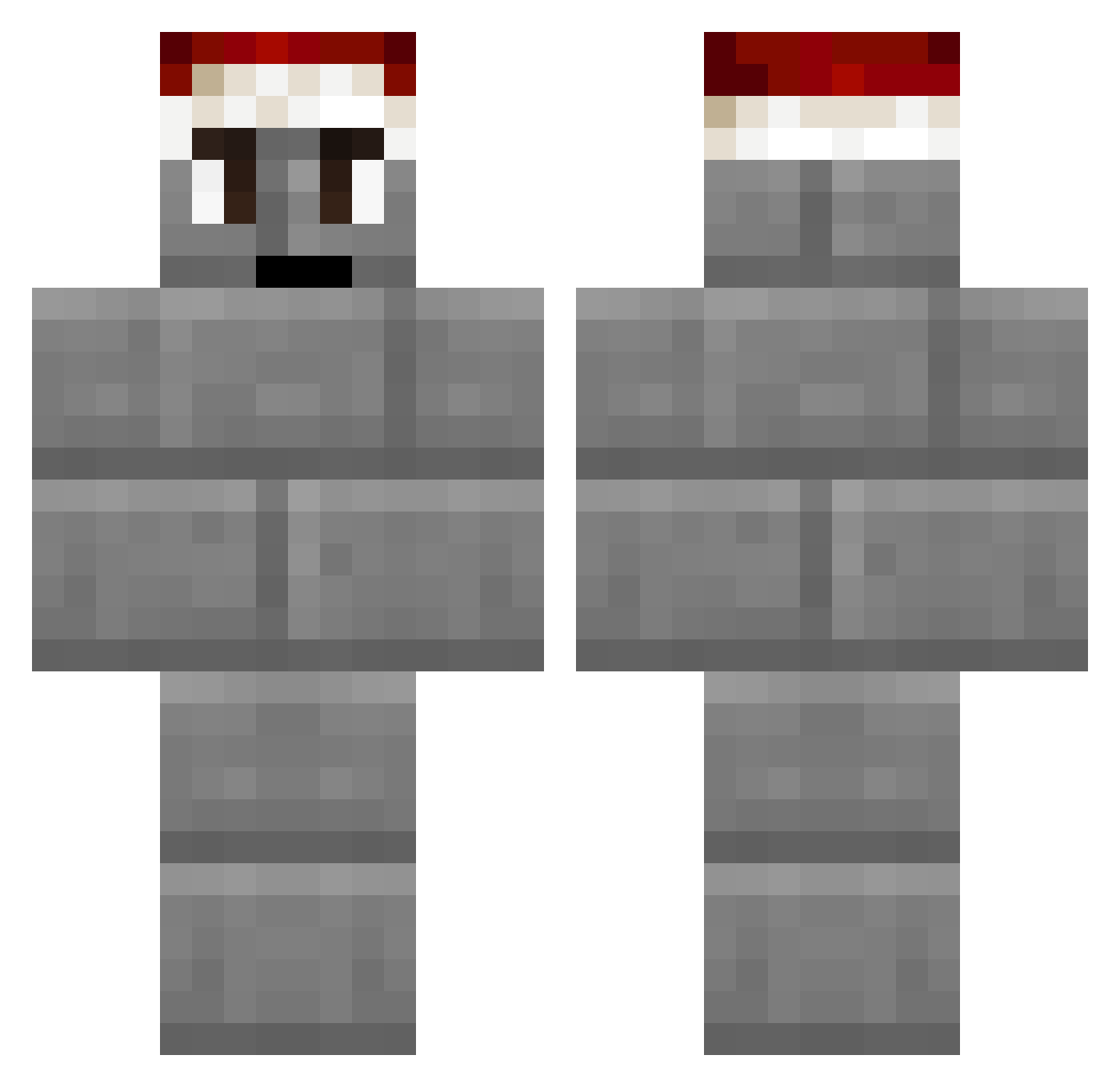 Agenda2020 Minecraft skin, front and back view