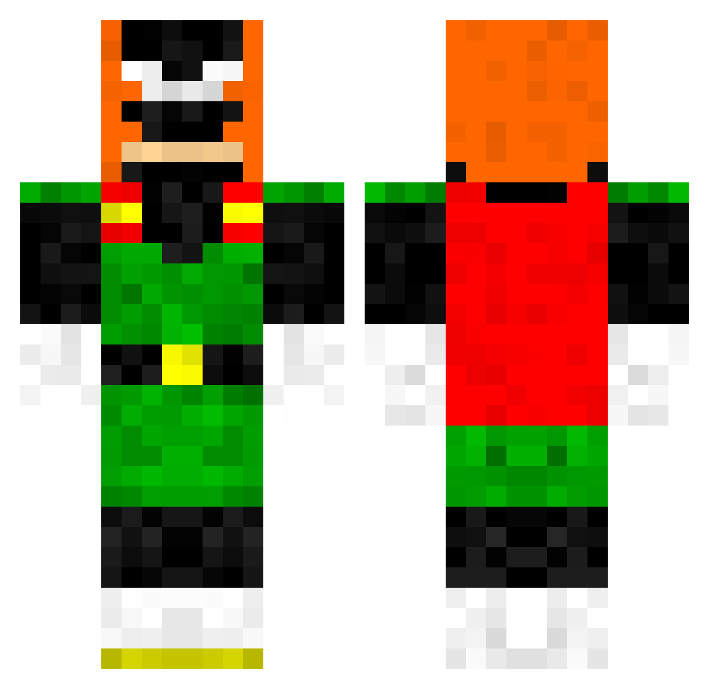 torvalpo Minecraft skin, front and back view