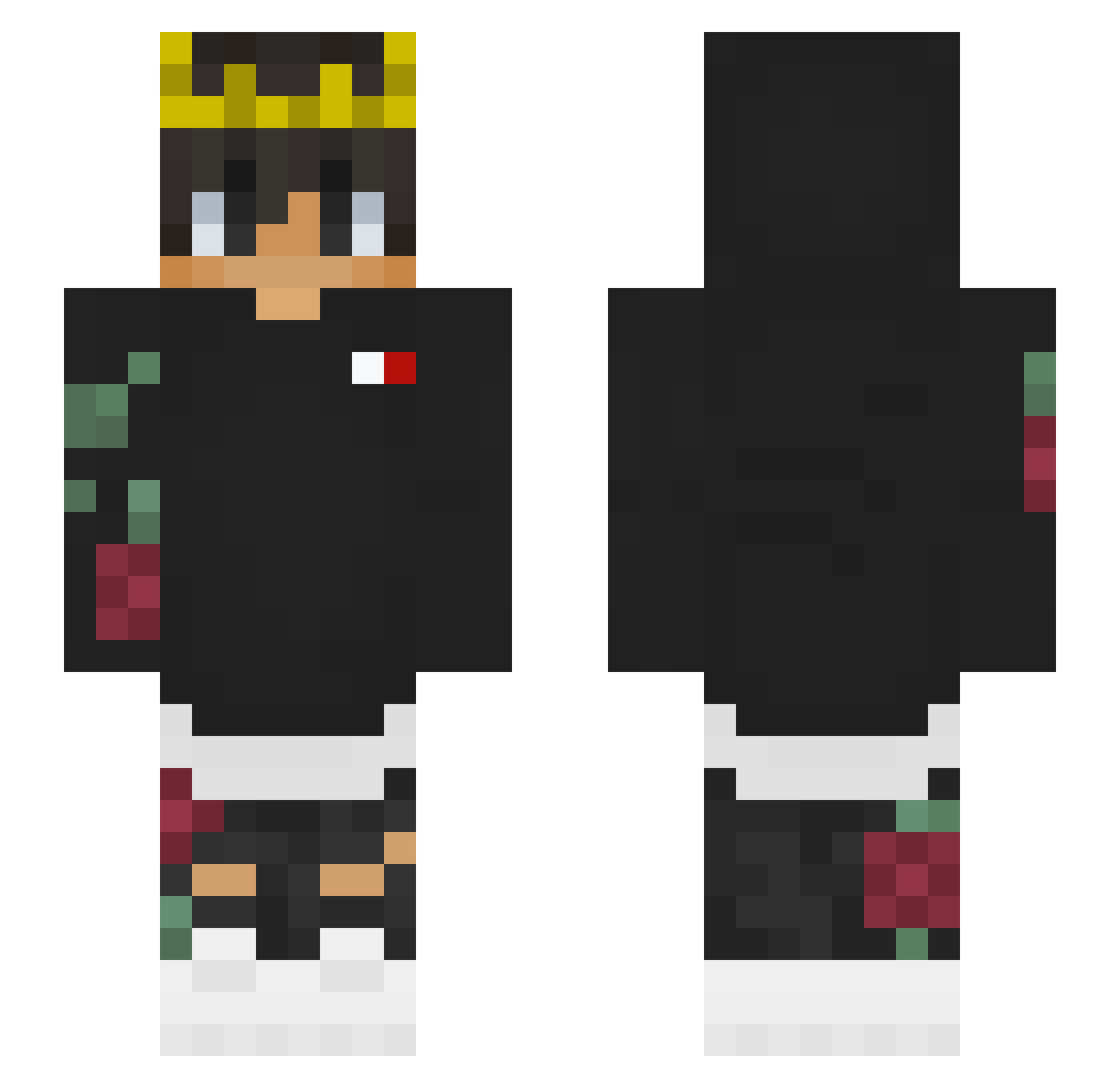 TaTaMIno_exe Minecraft skin, front and back view