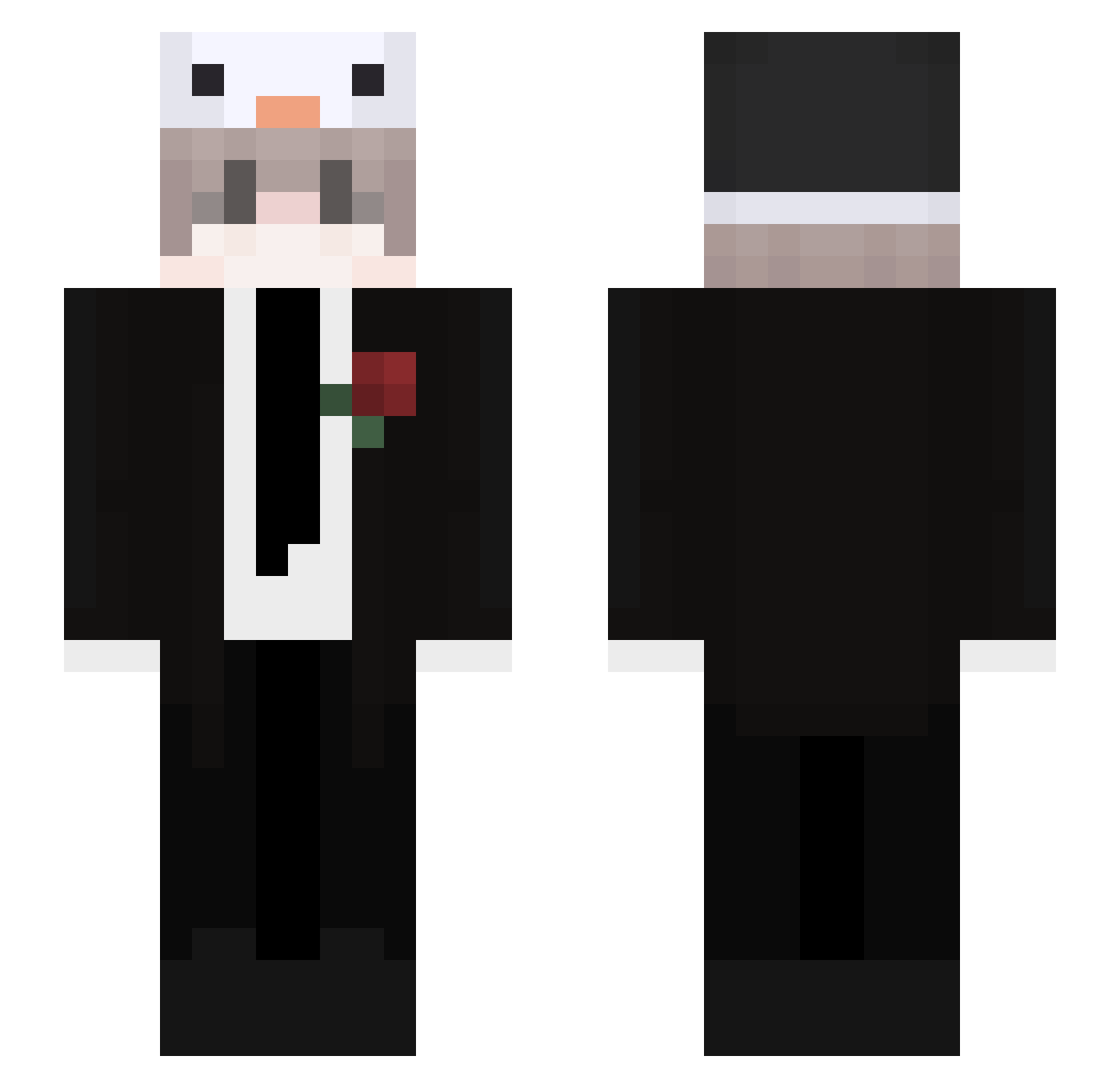 Lucaagrrrr Minecraft skin, front and back view