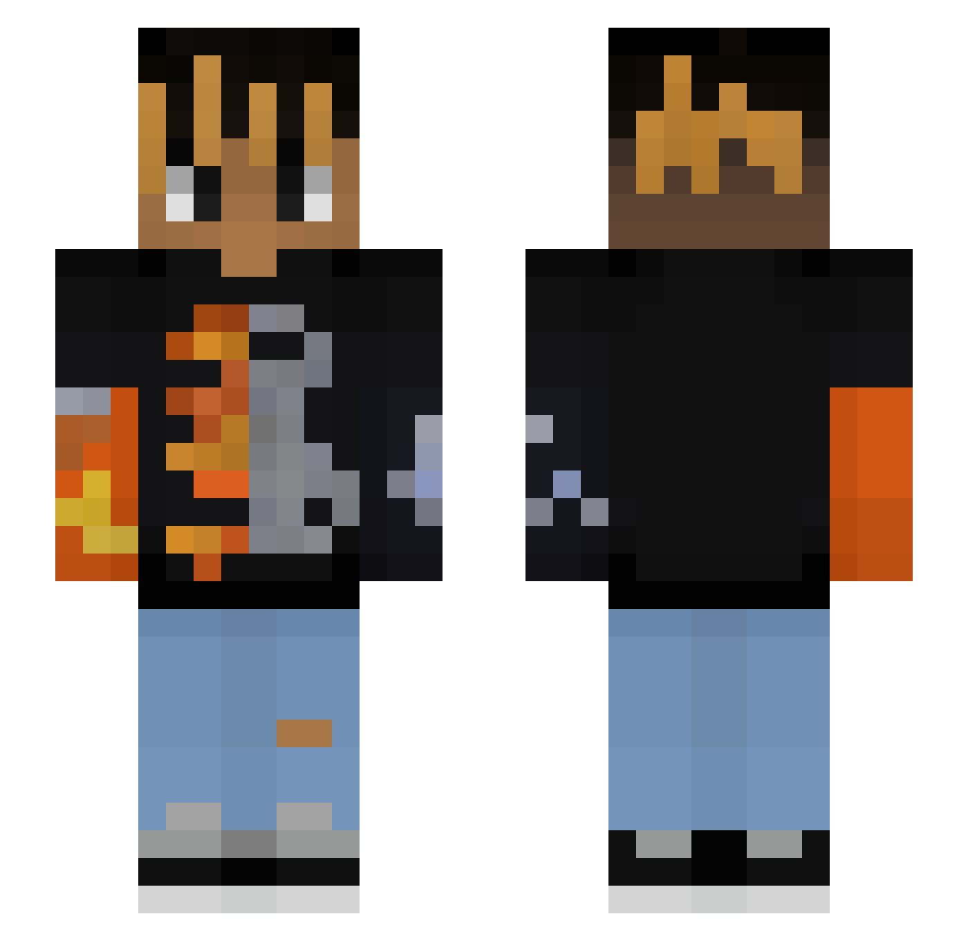 Jonas706_ Minecraft skin, front and back view