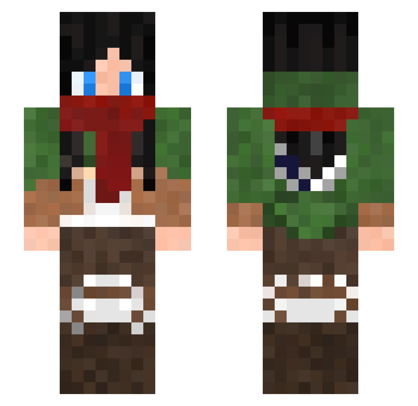 speedyculiao Minecraft skin, front and back view