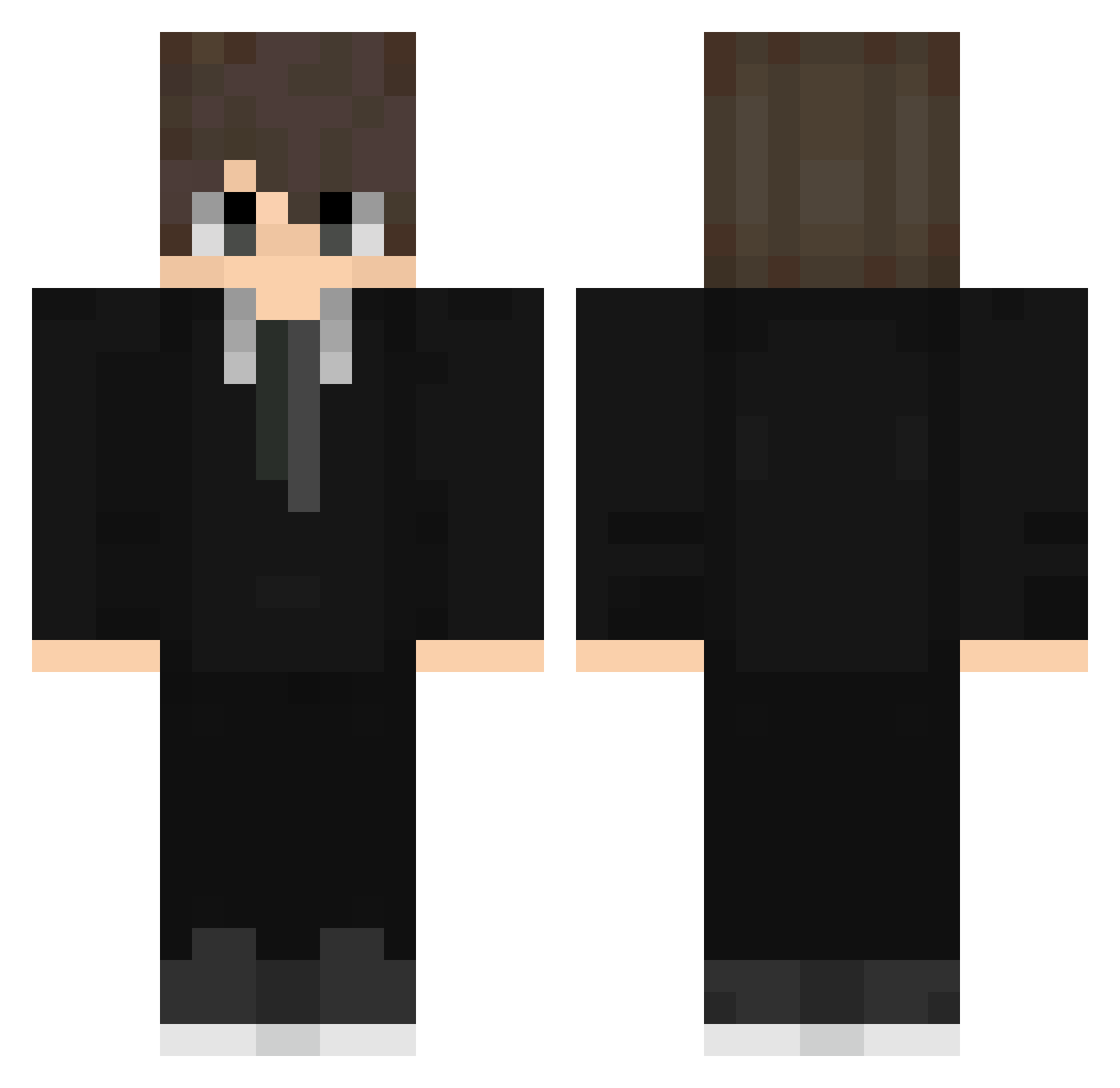 Zwebbles Minecraft skin, front and back view