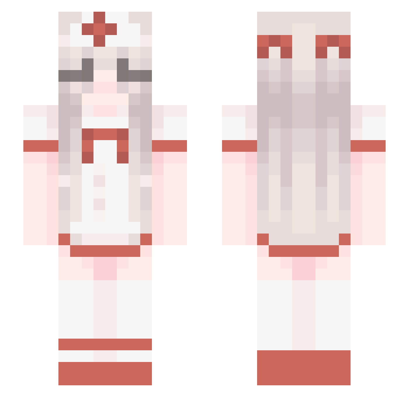 Blacki187 Minecraft skin, front and back view